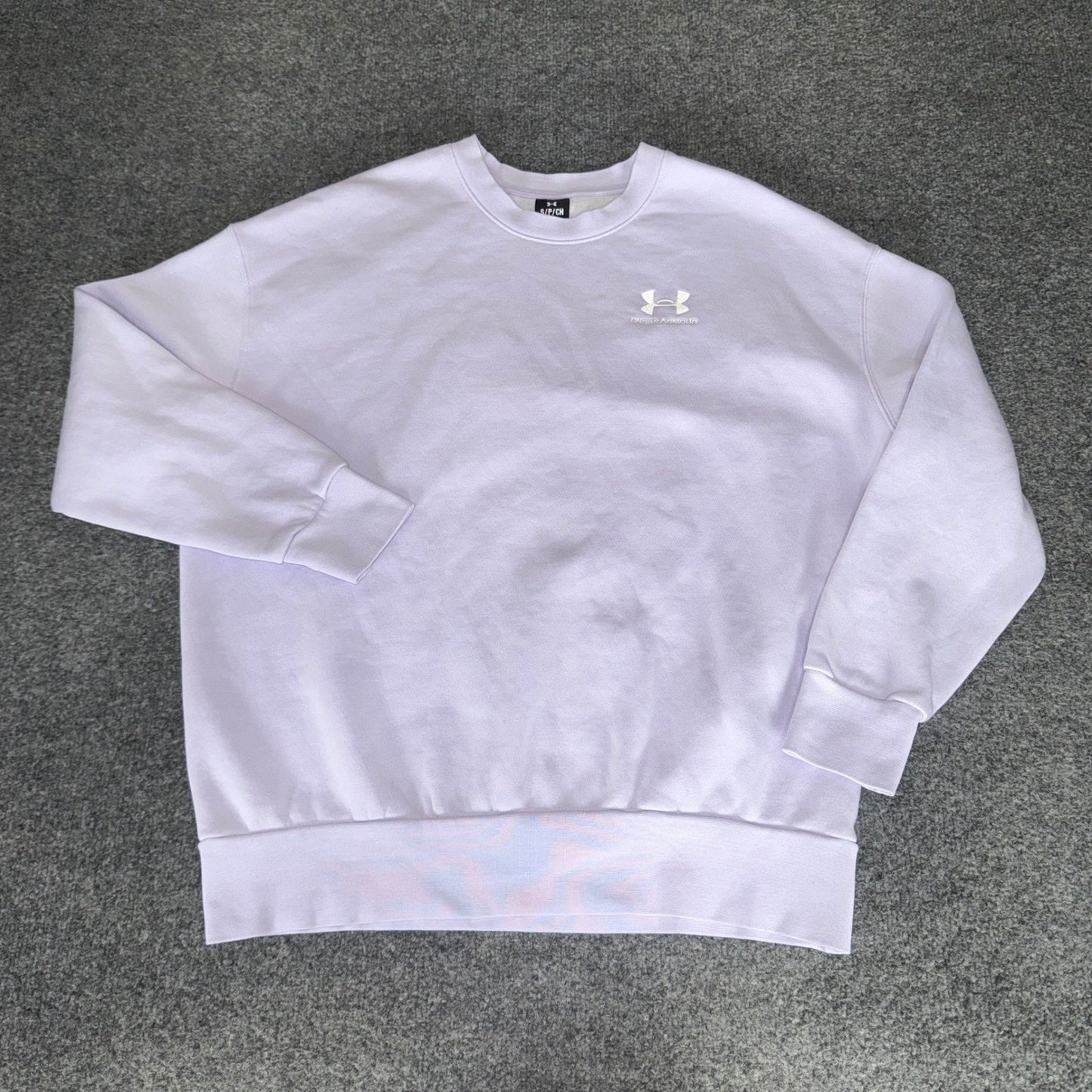 Under Armour Mens Small Purple Fleece Crewneck Sweatshirt Pullover Athletic Soft