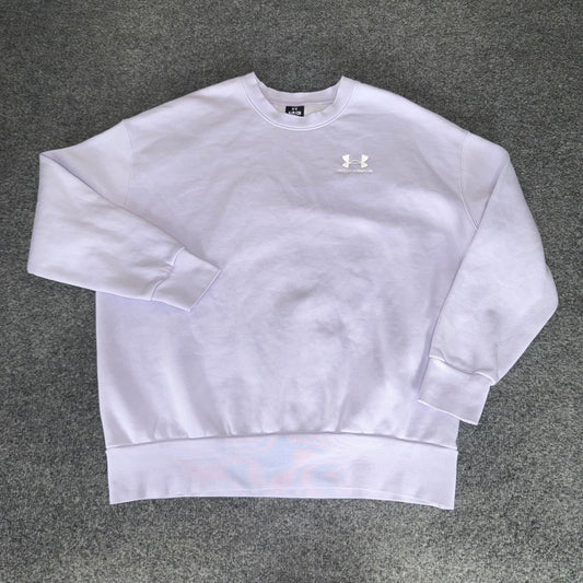 Under Armour Mens Small Purple Fleece Crewneck Sweatshirt Pullover Athletic Soft