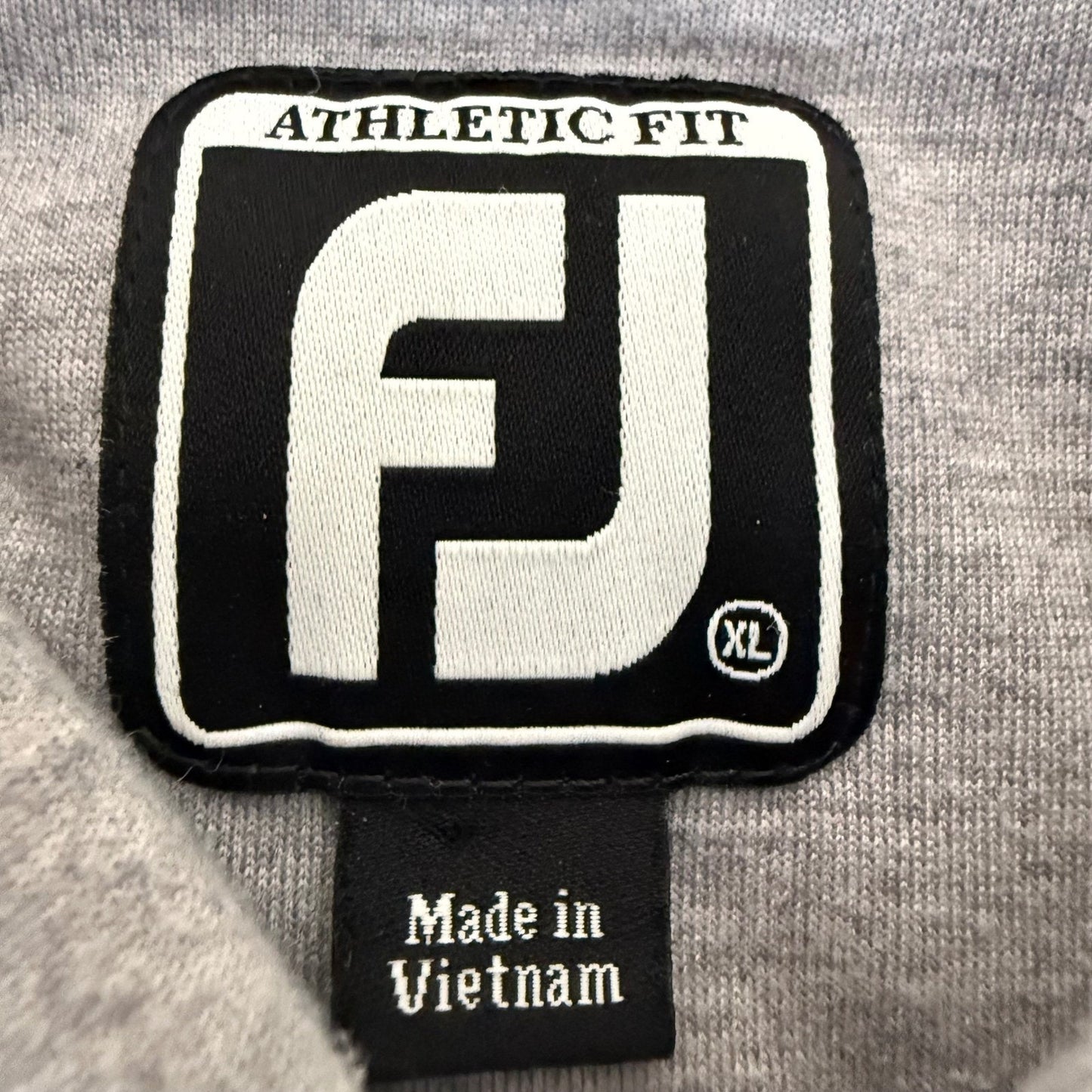 FootJoy Mens XL Gray Athletic Fit Golf Polo Shirt Short Sleeve Stretch Casual