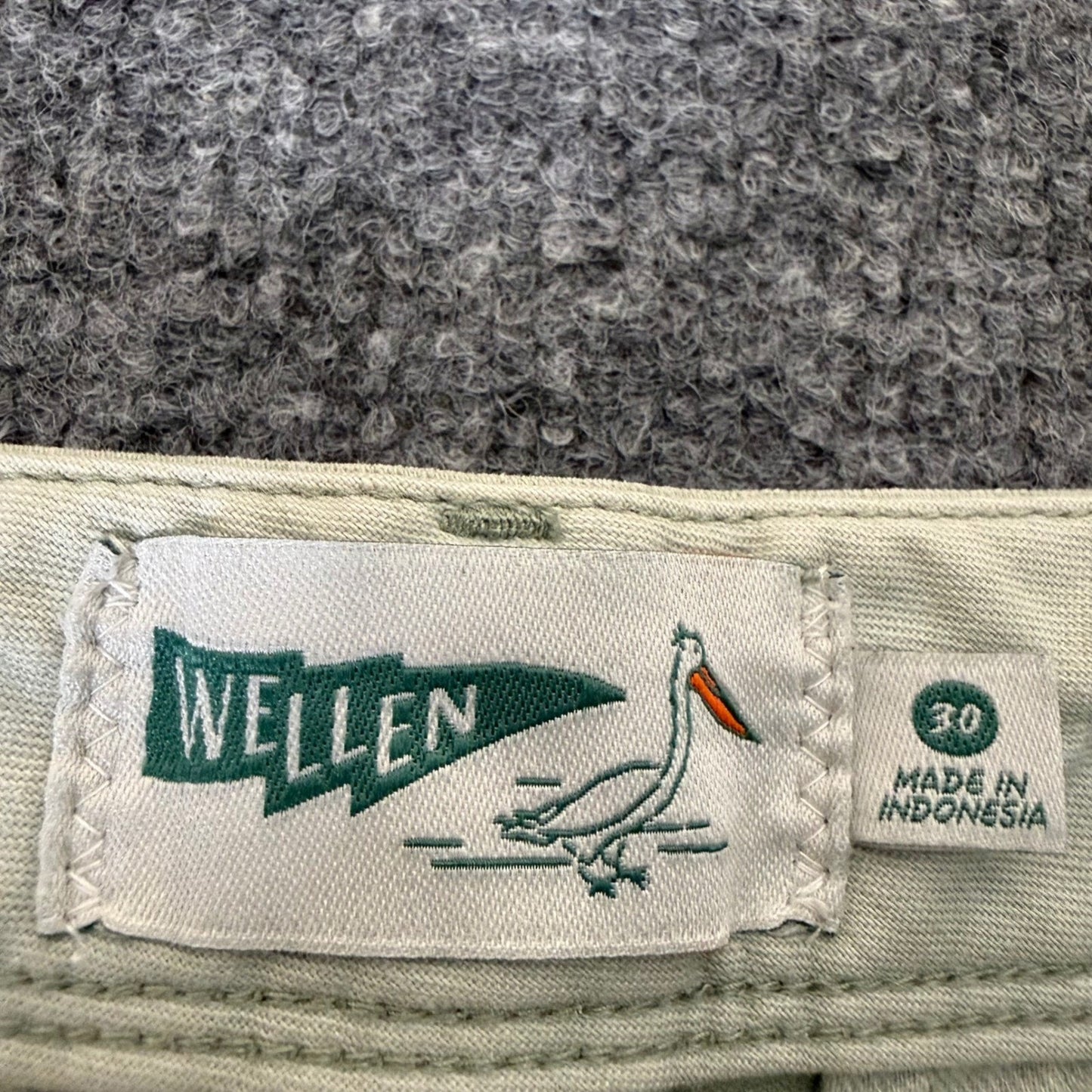 Wellen Shorts Mens Size 30 Green Chino Casual Summer Outdoor Everyday Comfort