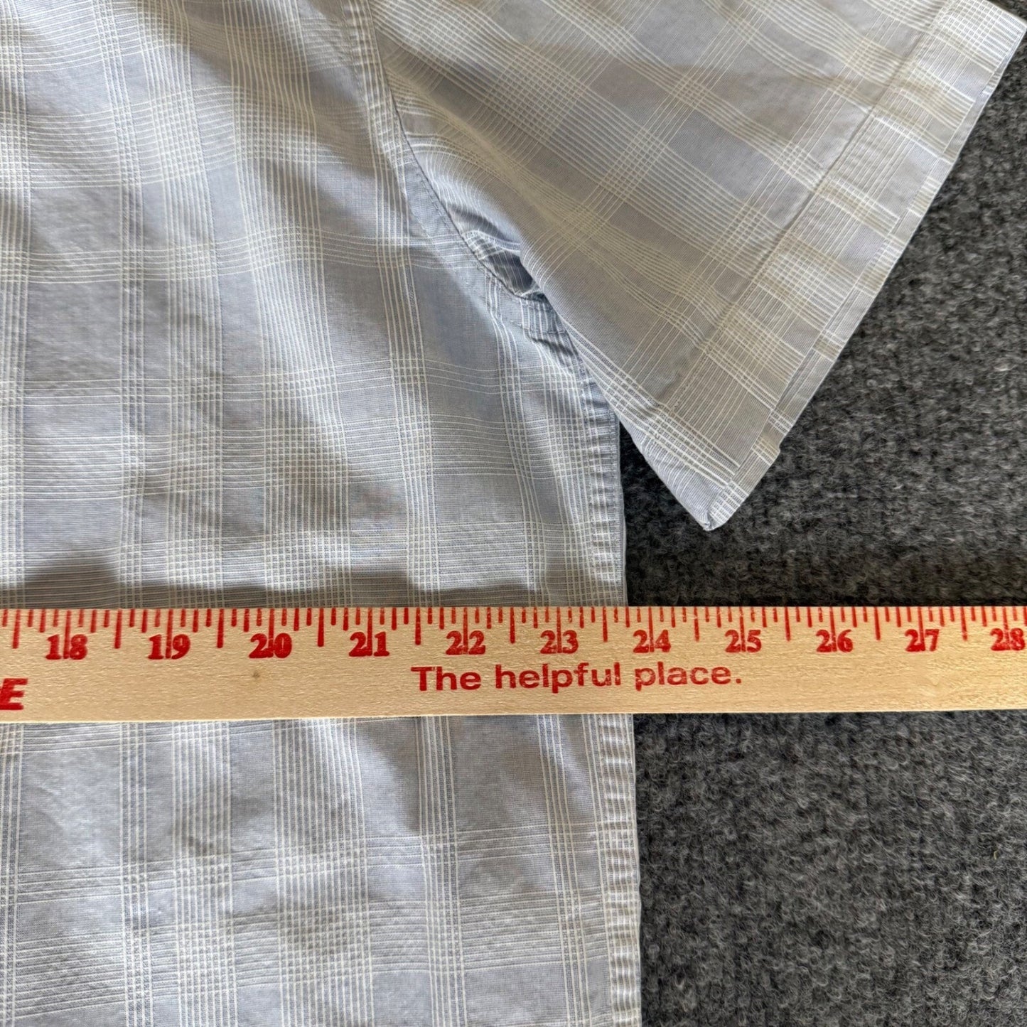 Cody James Core Shirt Plaid Button Down Short Sleeve Casual Blue Mens Medium