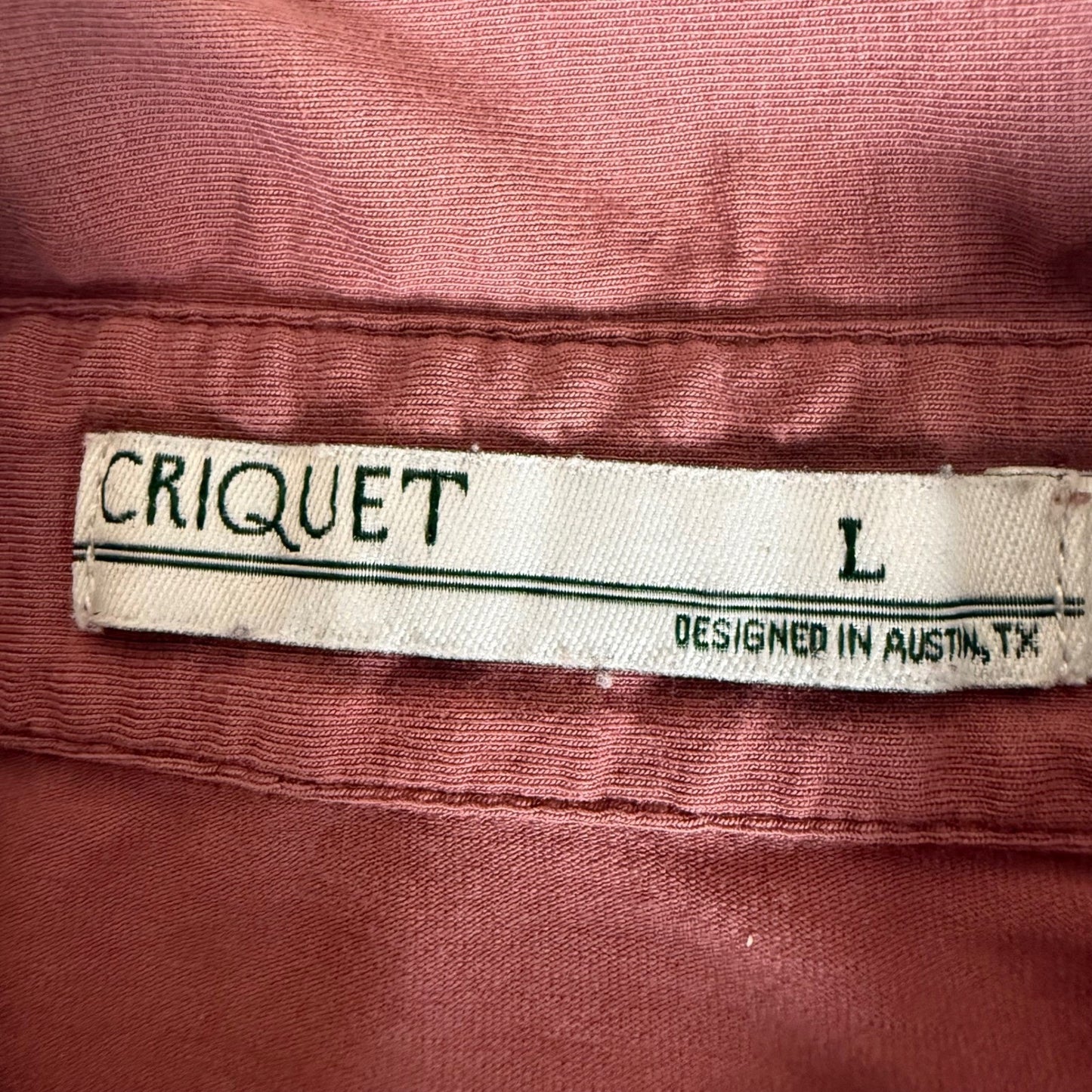 Criquet Polo Shirt Mens L Red Pima Cotton Casual Golf Preppy Soft Knit Comfort