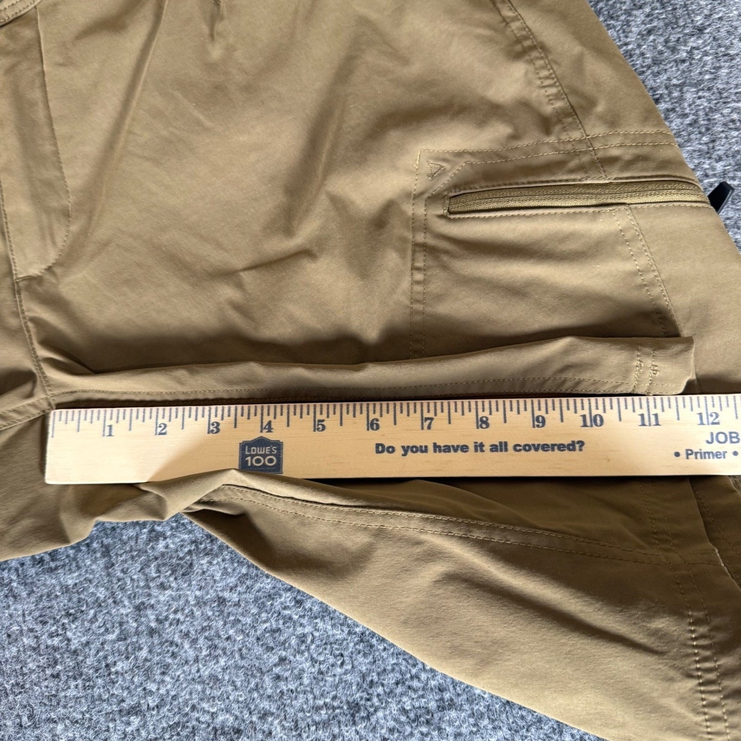 Eddie Bauer First Ascent Cargo Shorts Mens 42 Khaki Hiking Outdoor Trail
