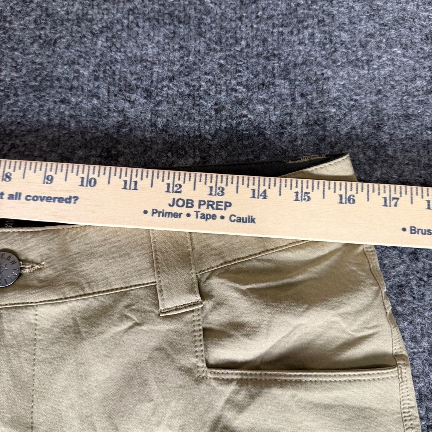 American Tall Mens 32x36 Convertible Cargo Hiking Pants Khaki Tan Outdoor Trail