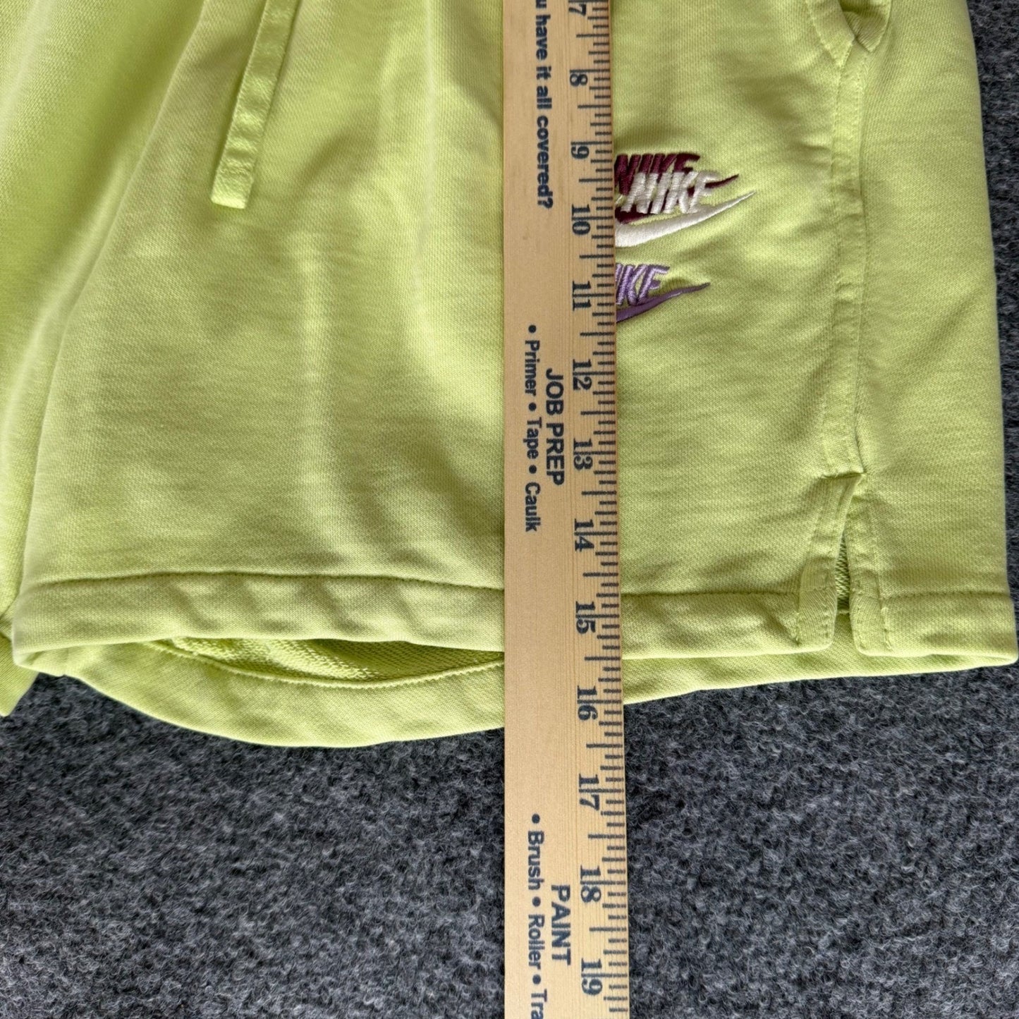 Nike Sportswear Essentials French Terry Shorts Mens Medium Lime Green Athletic