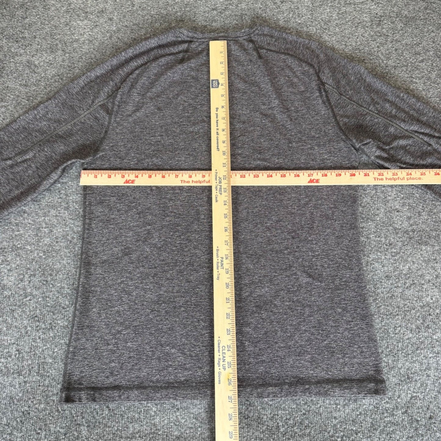 Lululemon Long Sleeve Shirt Gray Mens Medium Athletic Training Running Gym Top