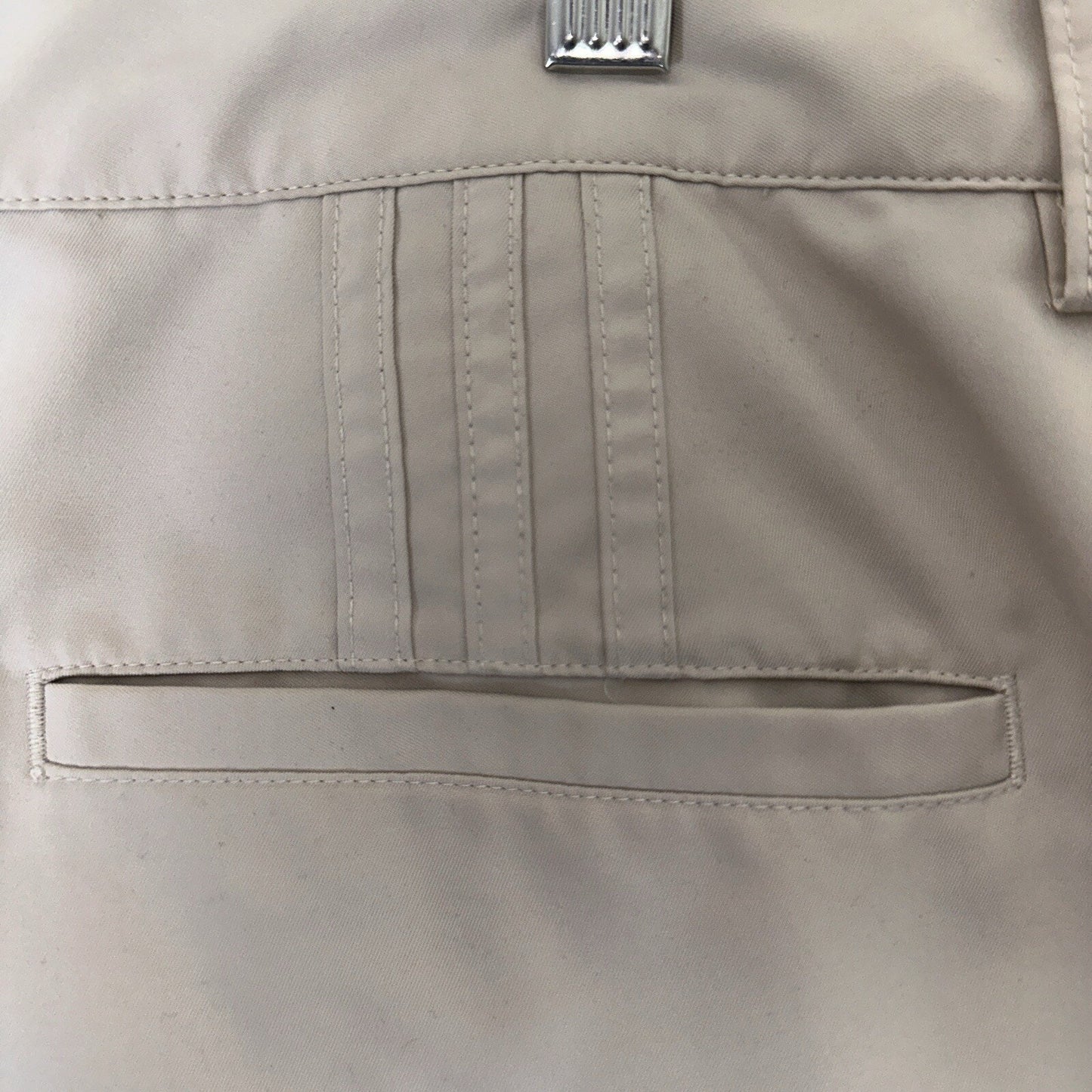 Adidas Golf Chino Shorts Mens 39 Beige Climalite Performance Stretch Lightweight