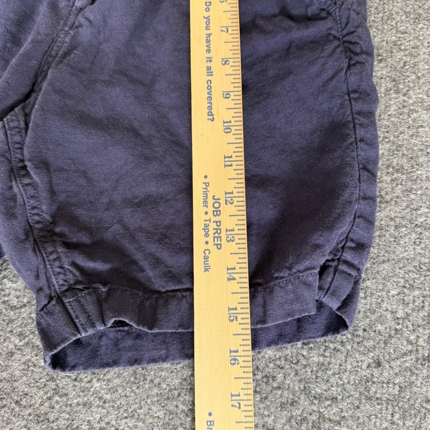 John Varvatos Shorts Mens 29 Blue Linen Blend Flat Front Casual Summer Comfort