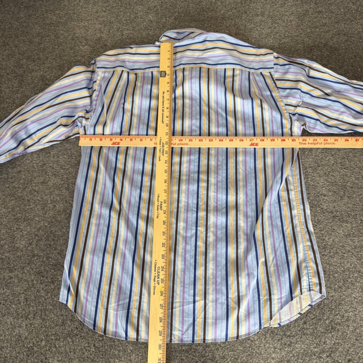 Robert Talbott Carmel Men Medium Striped Button Down Shirt Cotton Classic Office