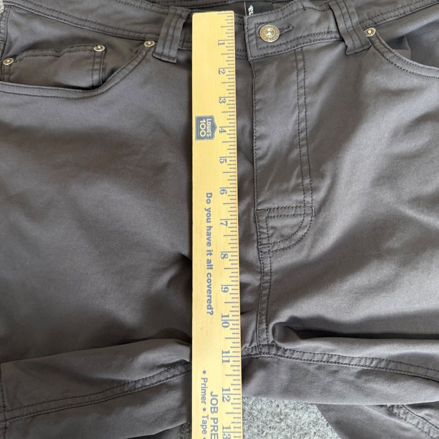 prAna Brion Shorts Mens 36 Gray Stretch Hiking Outdoor Travel Climbing Trail