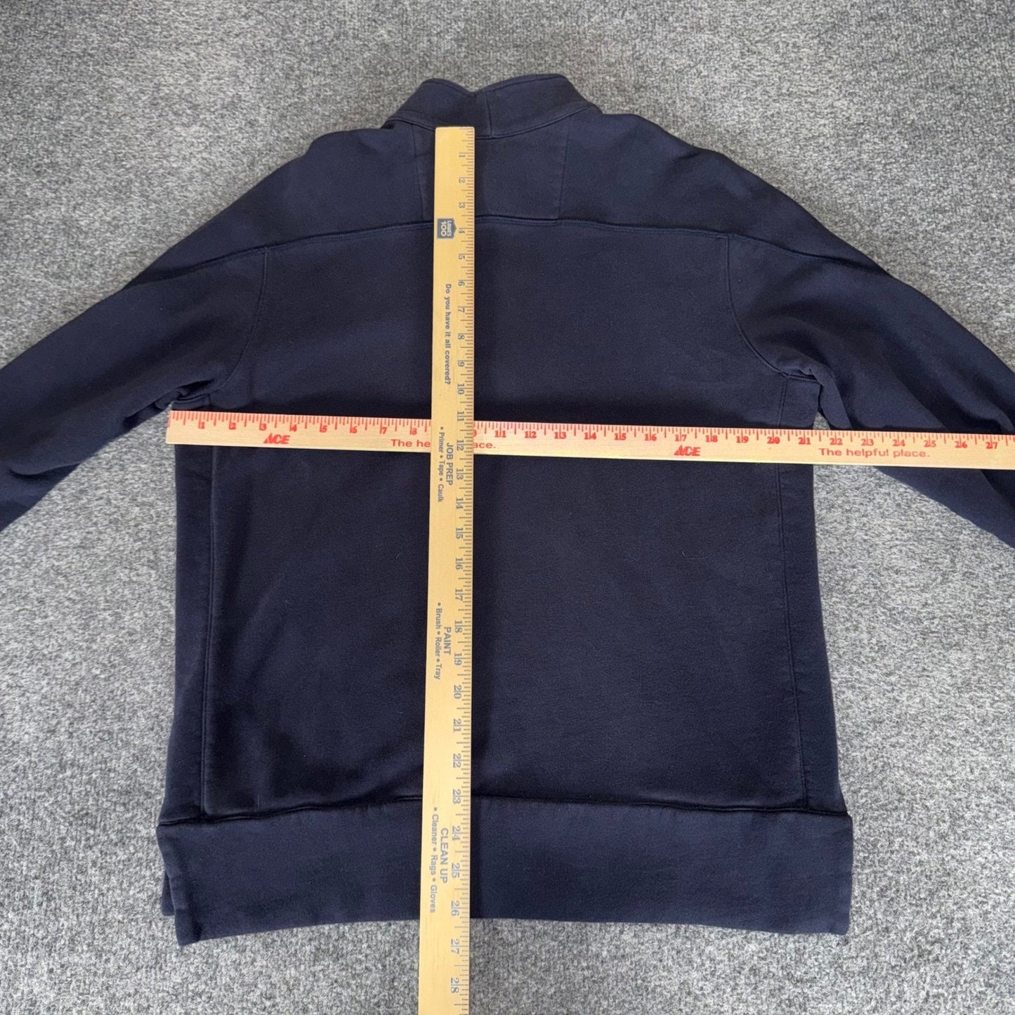 Good Man Brand Mens Navy Blue 100% Cotton Quarter Zip Pullover Sweatshirt Large