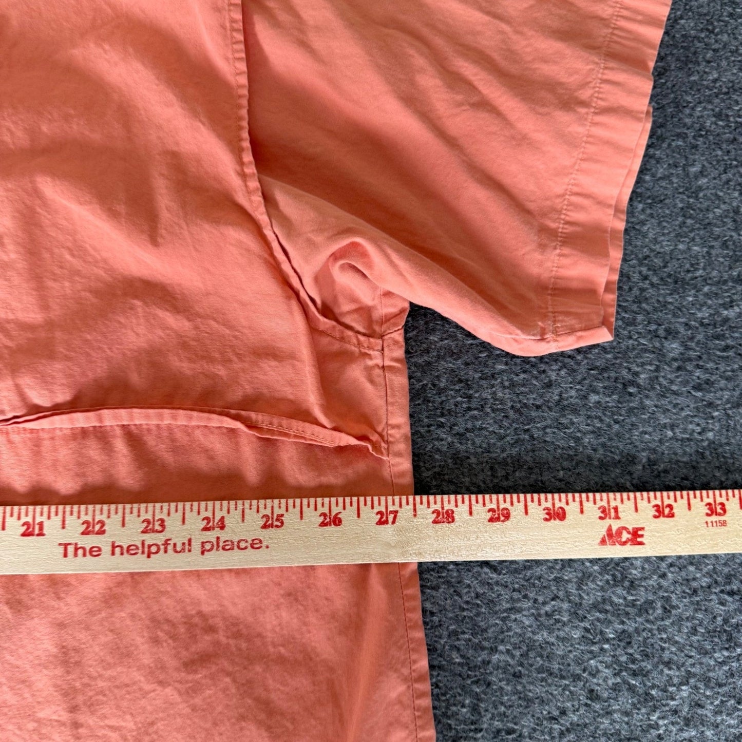 Columbia PFG Mens XL Short Sleeve Button Down Fishing Shirt Coral Orange Cotton