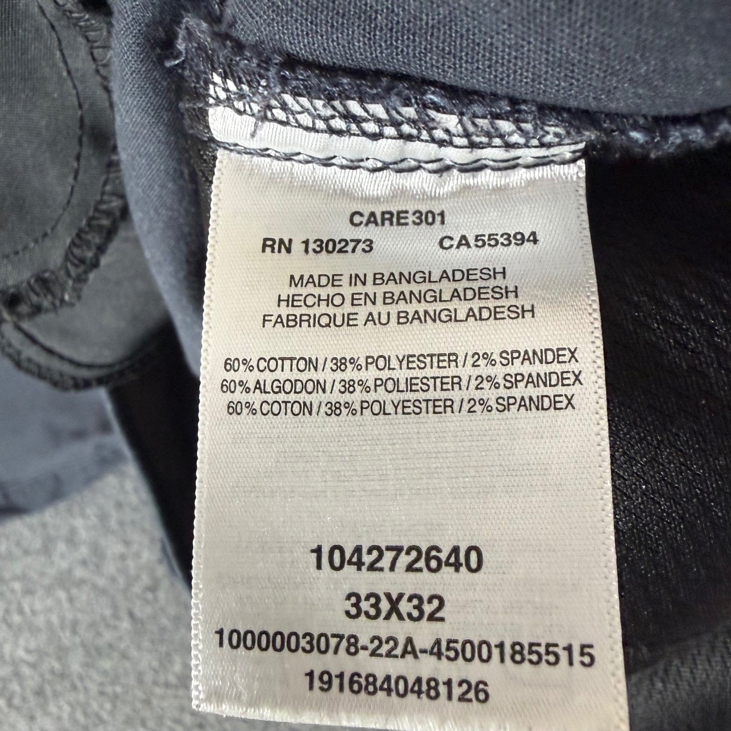 Lee Extreme Comfort MVP Relaxed Fit Pants Mens 34x31 Black Performance Chino