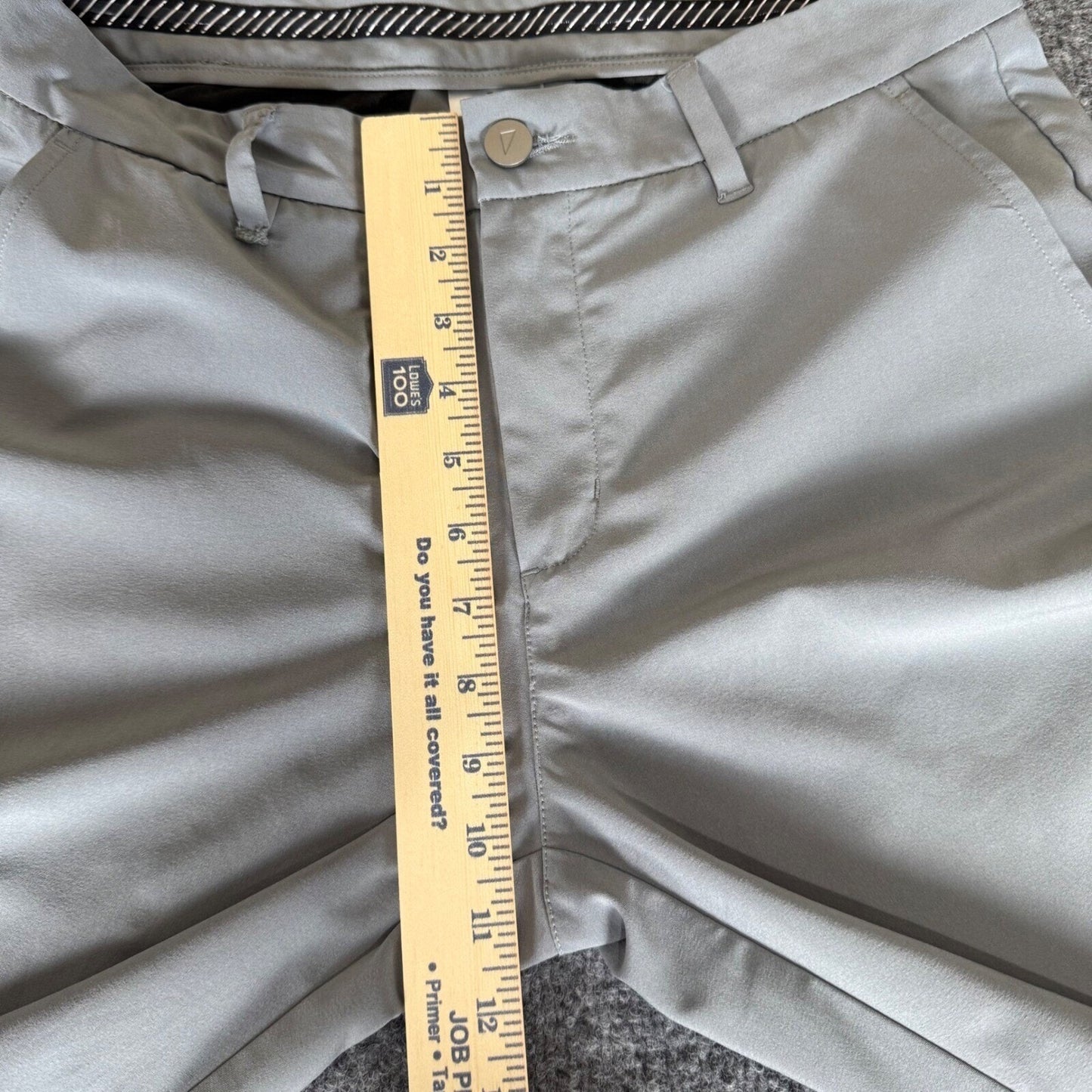 PRIMO Golf Pants Mens 32x26 Gray Lightweight Athletic Stretch Performance Casual