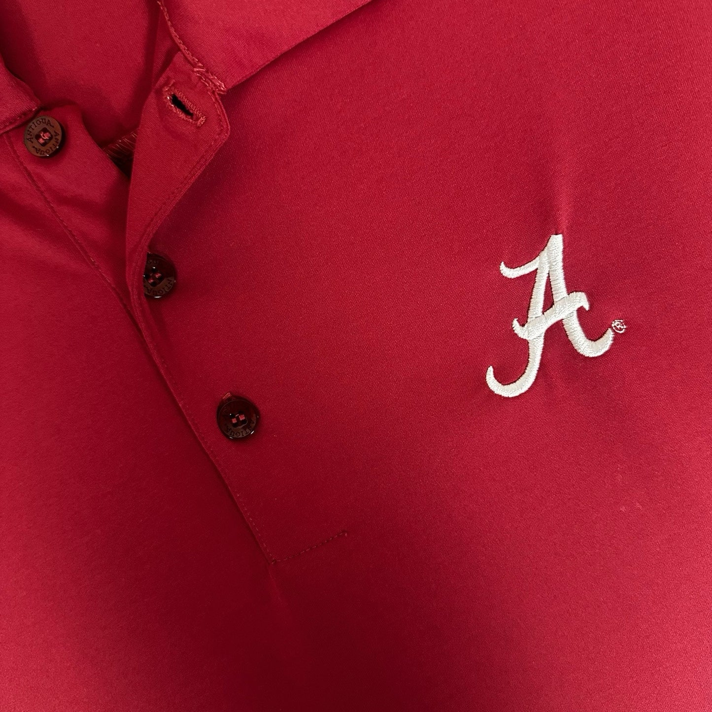 Alabama Crimson Tide Polo Shirt Mens XL Red Short Sleeve College Stretch Adult