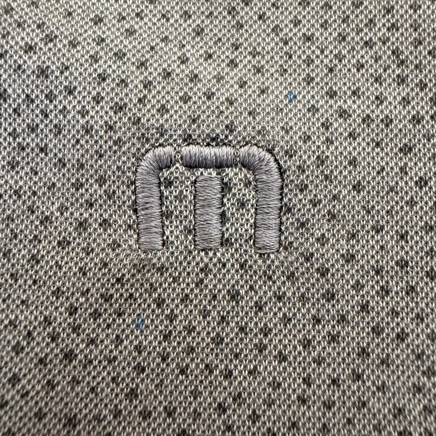 Travis Mathew Golf Polo Heather Gray Performance Casual Shirt Mens Medium