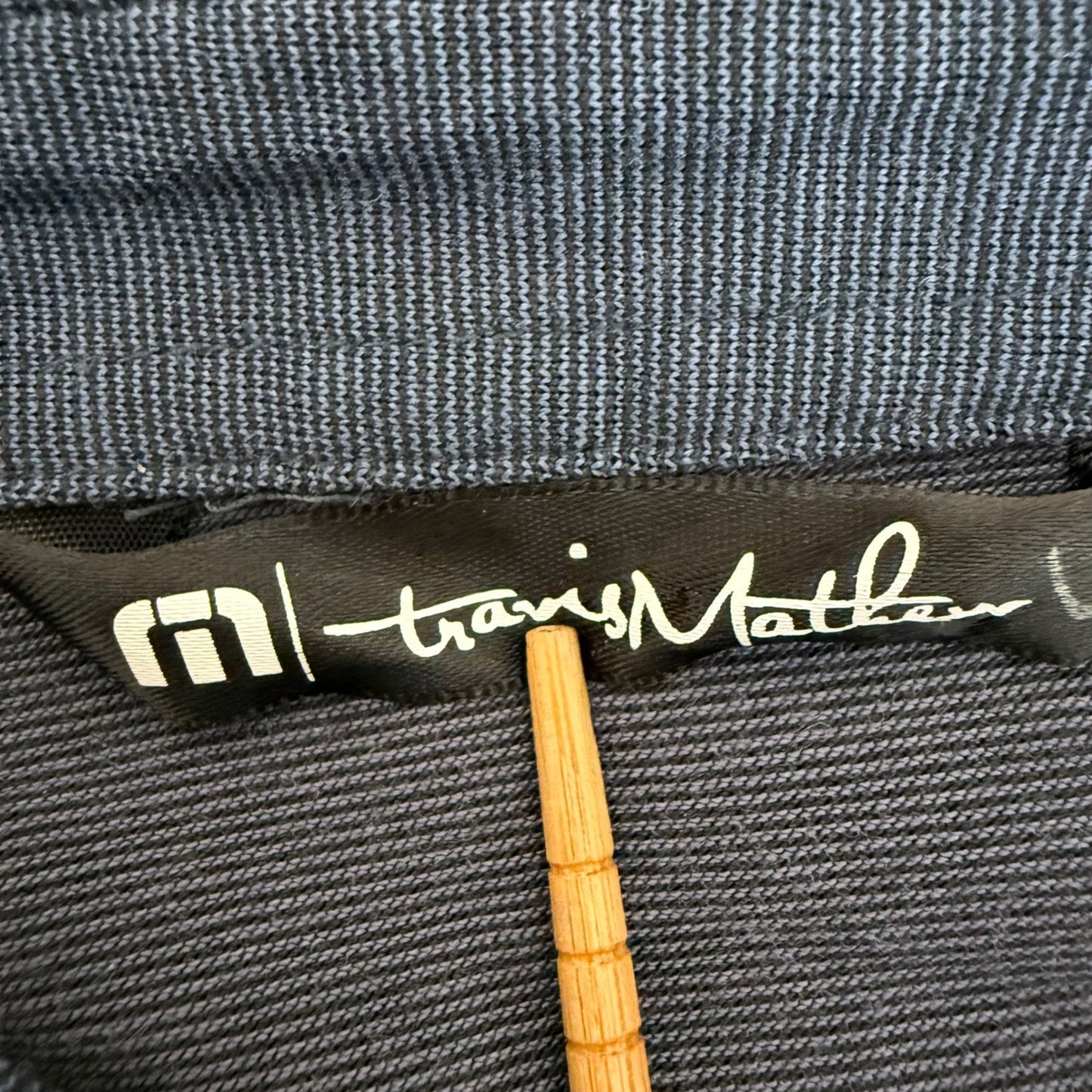 Travis Mathew Mens Polo Shirt Medium Navy Blue Short Sleeve Pima Cotton Golf