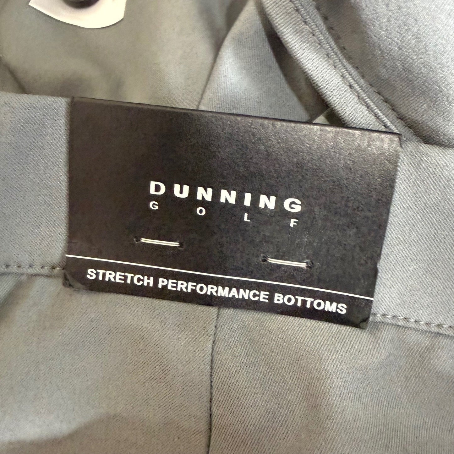 Dunning Golf Mens Stretch Performance Gray Pants 30x32 Athletic NWT Golf Chino