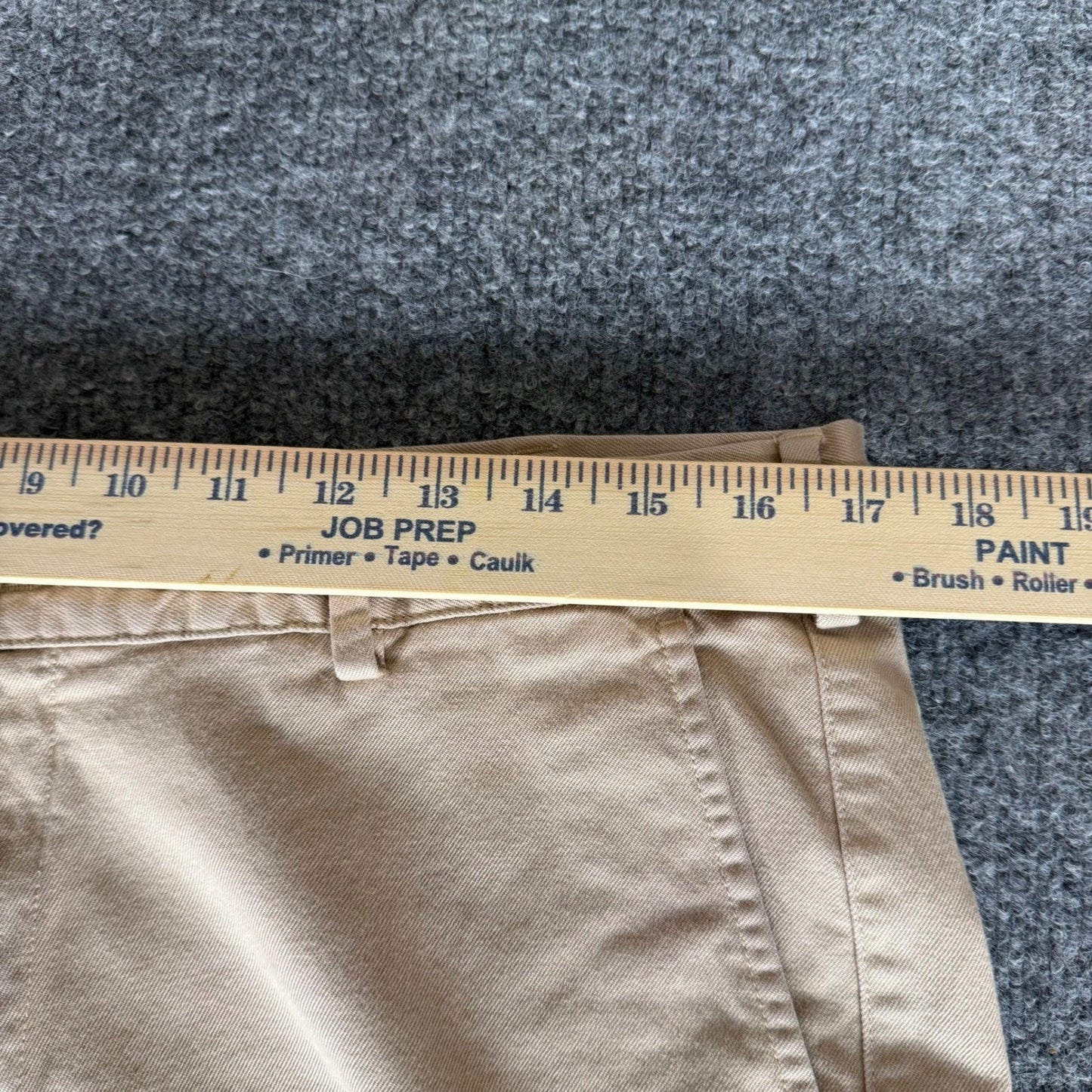 Peter Millar Pilot Twill Short Mens 34 Beige Chino Pima Cotton Flat Front Casual