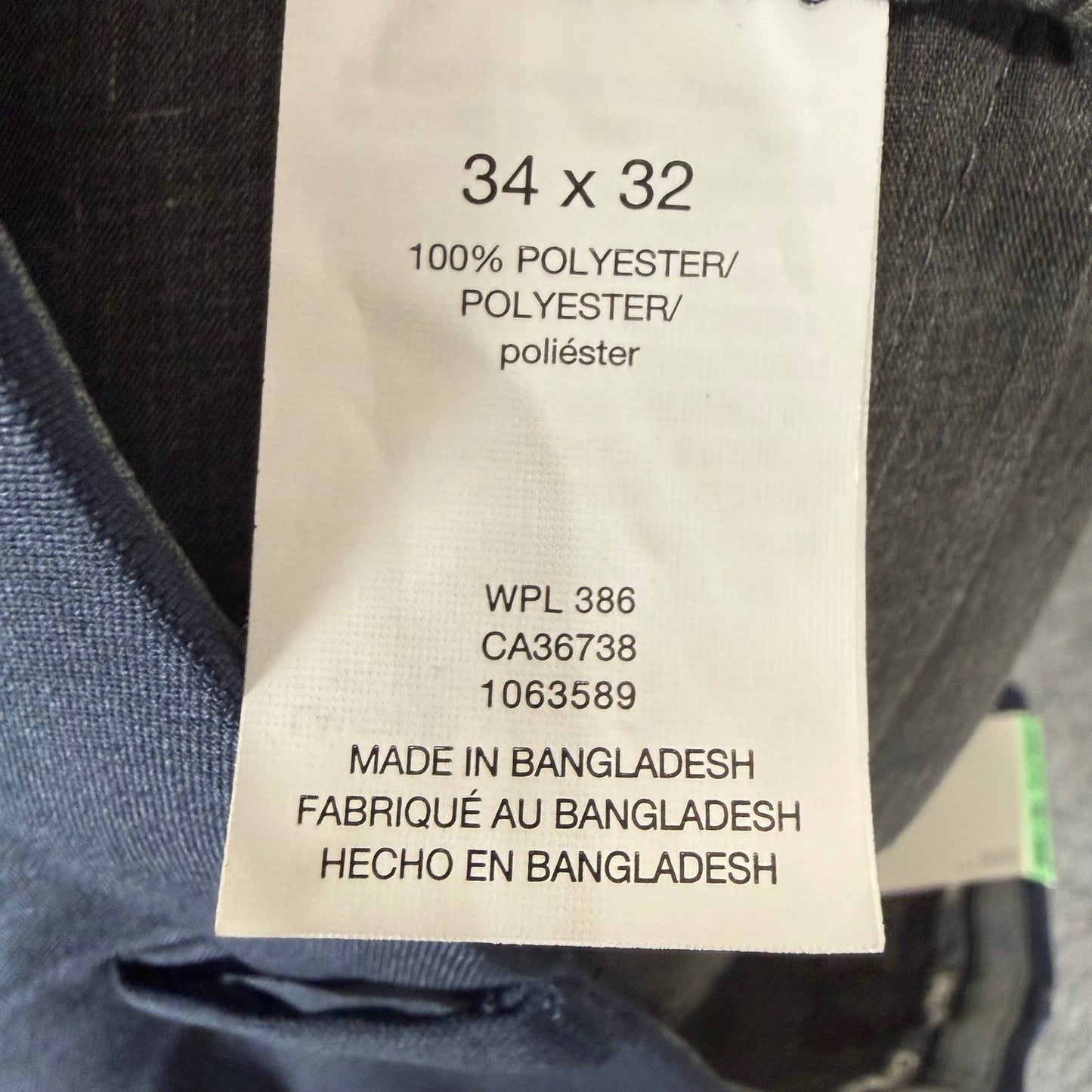 Haggar Cool Right Performance Flex Dress Pants Mens 34x32 Navy Blue Classic Fit