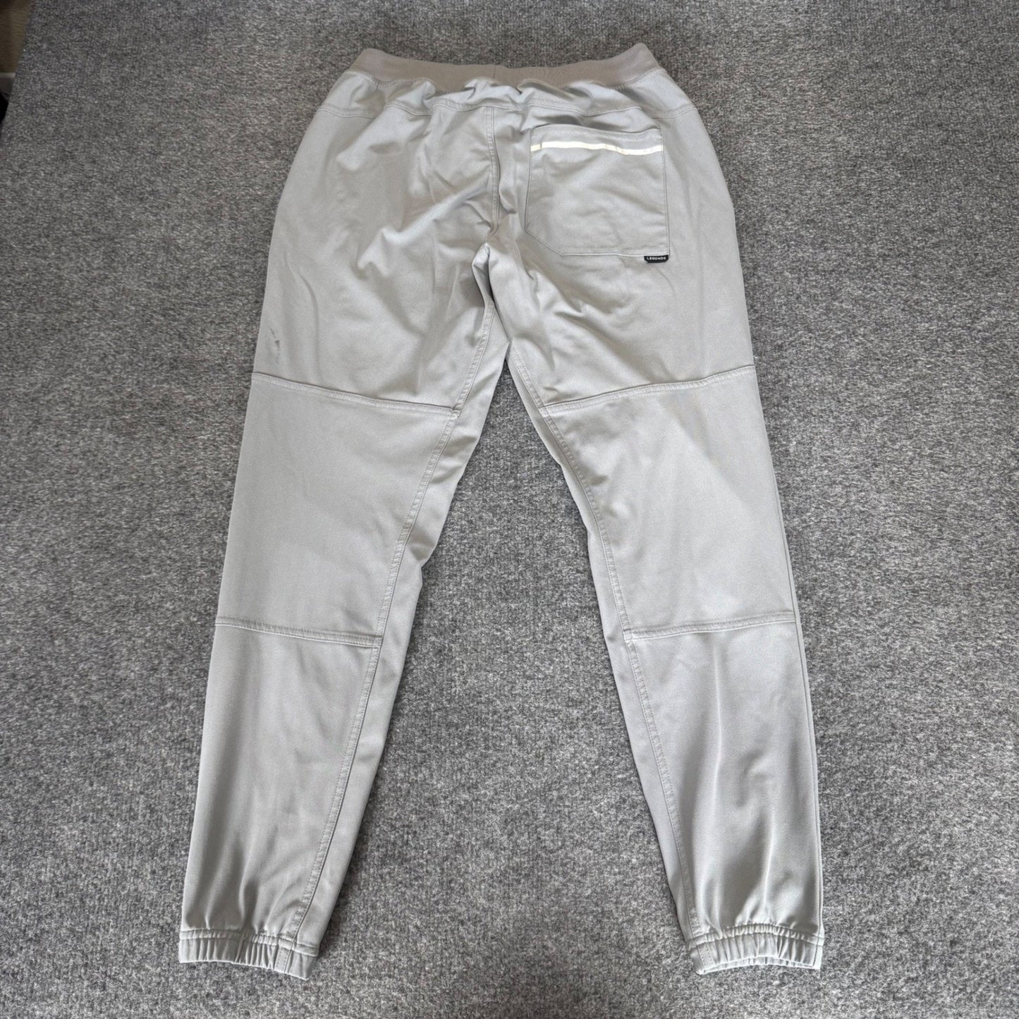 Legends Mens Gray Athletic Joggers Training Pants Small Drawstring Tapered Leg