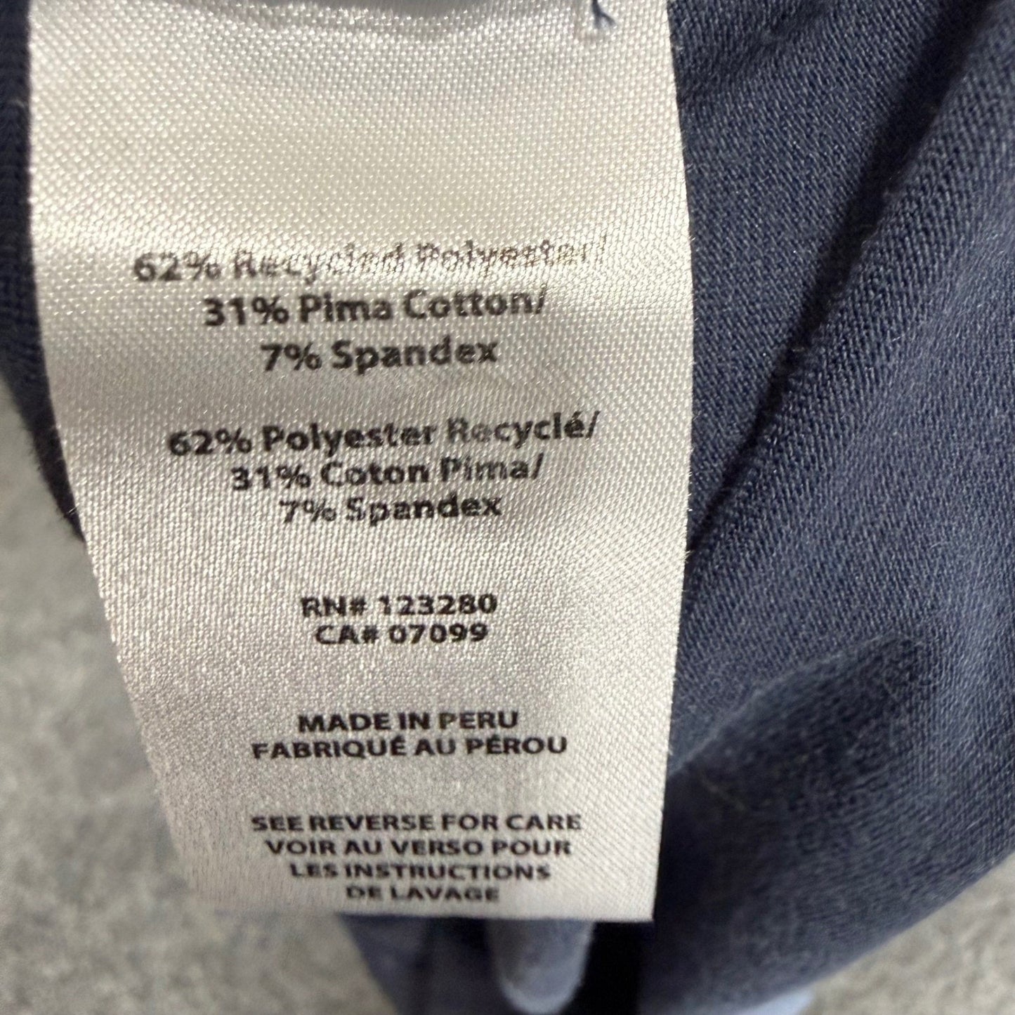 Travis Mathew Polo Shirt Men Medium Blue Geometric Golf Short Sleeve Performance