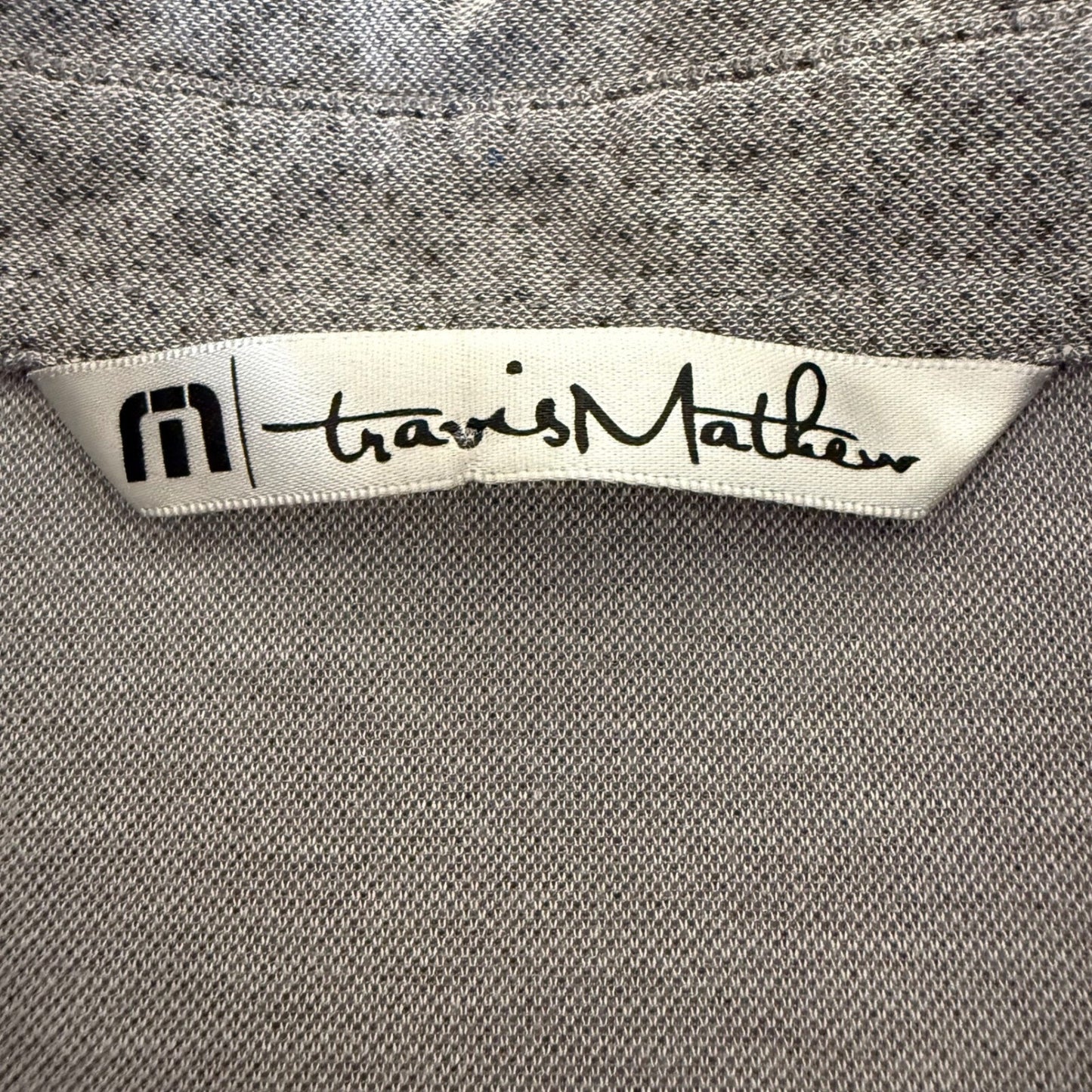 Travis Mathew Golf Polo Heather Gray Performance Casual Shirt Mens Medium
