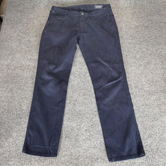 Bonobos Corduroy Pants Mens 32x30 Navy Blue Slim Straight Casual Stretch Comfort