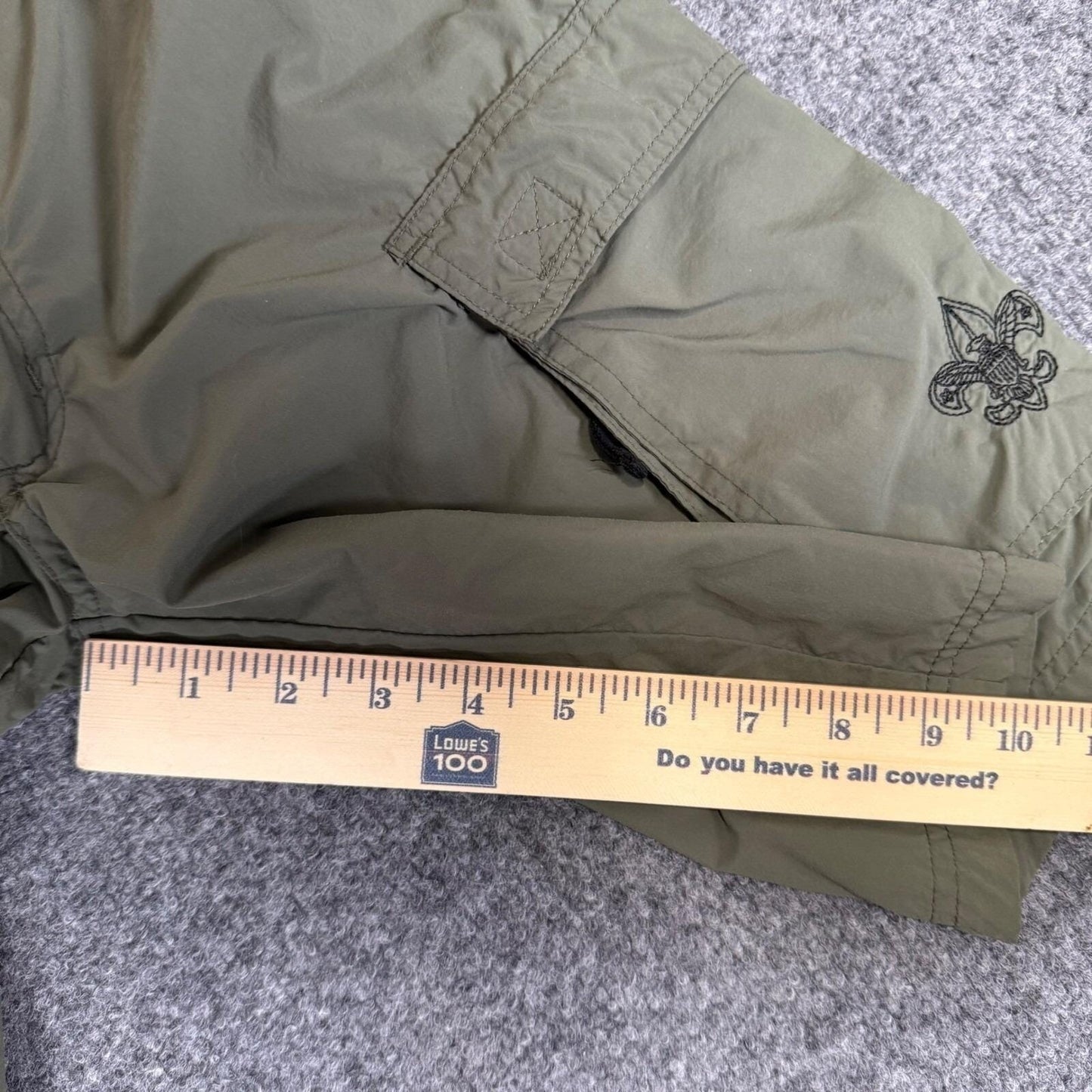 Scouting America Uniform Shorts Youth XL Green Boy Scouts Outdoor Utility Hiking