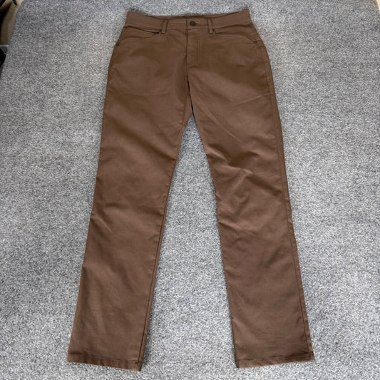 Myles Pants Mens 32x32 Brown Athletic Slim Performance Stretch Casual Everyday