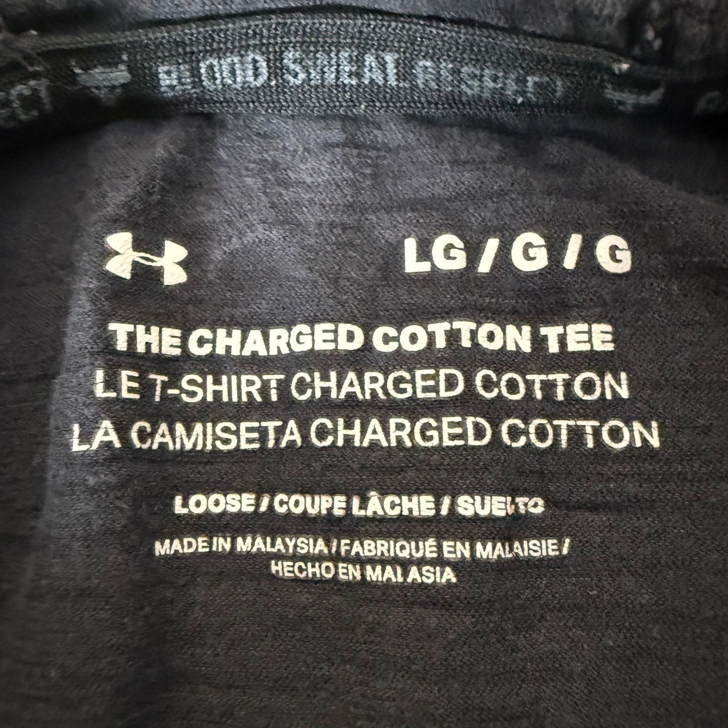 Under Armour Project Rock Charged Hoodie Shirt Men Large Brahma Bull Gym Workout