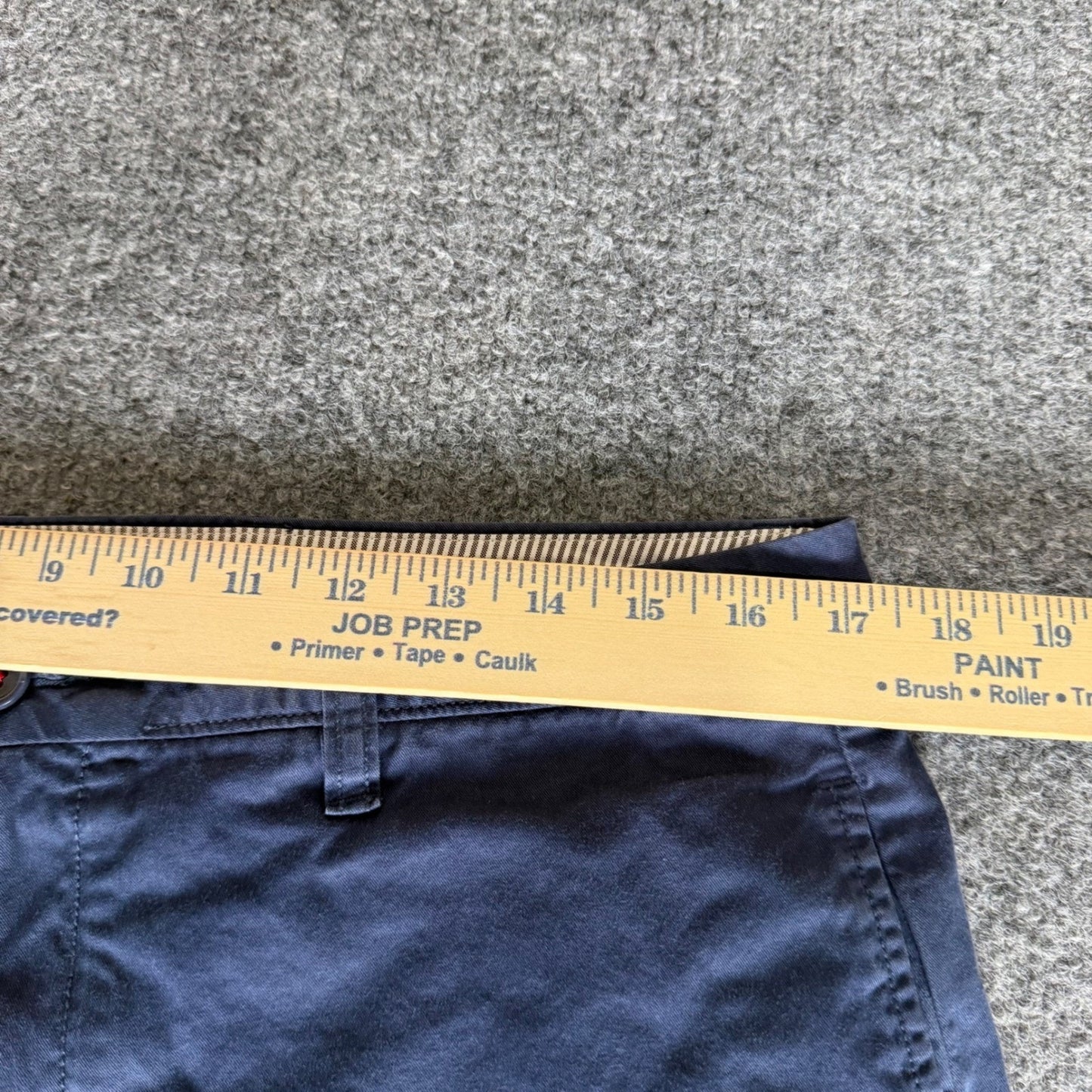 UNTUCKit Mens Navy Blue Pima Cotton Stretch Chino Shorts Size 34 Flat Front