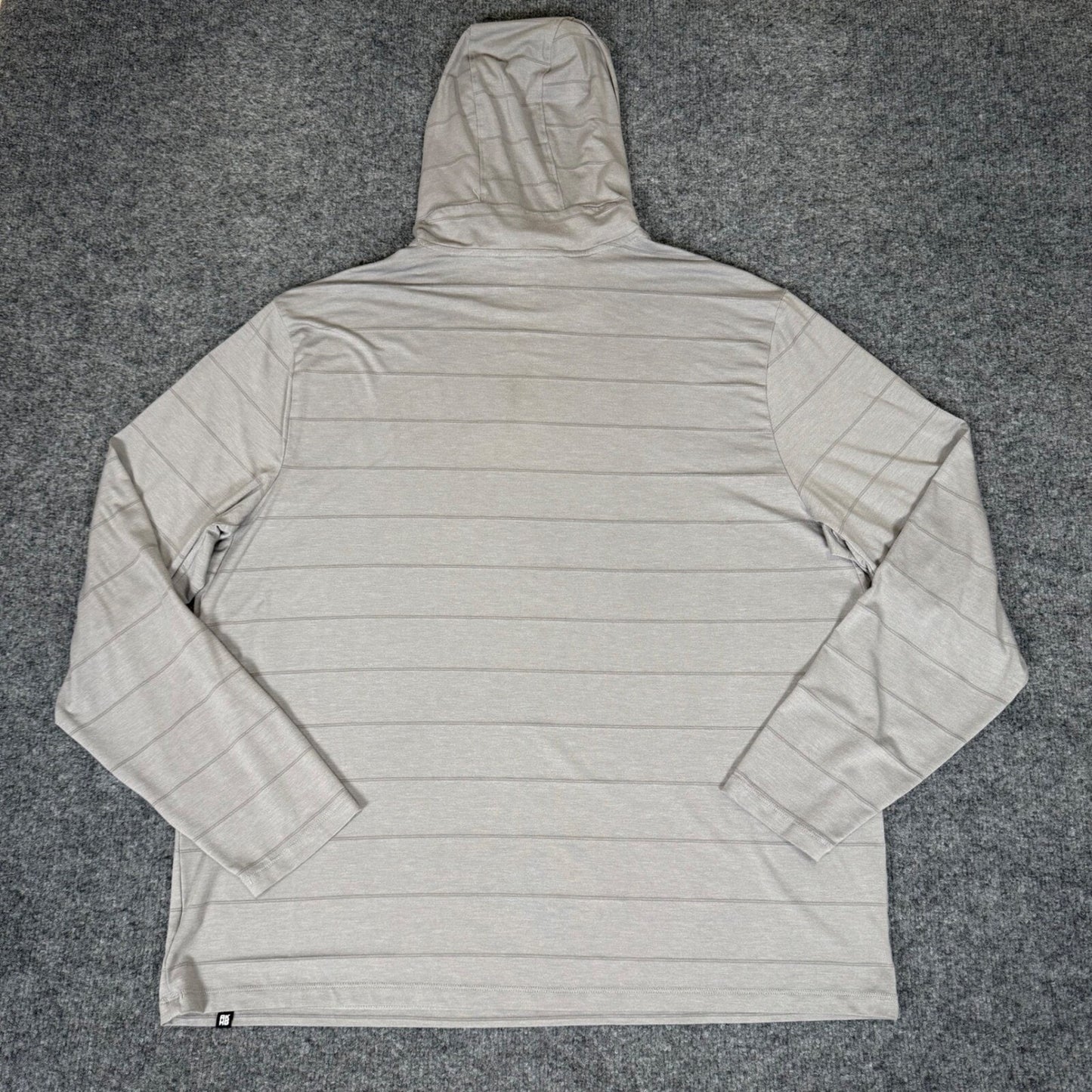 Alaskan Hardgear Hoodie Men's Grey XL Bamboo Striped Pullover ASHG Long Sleeve