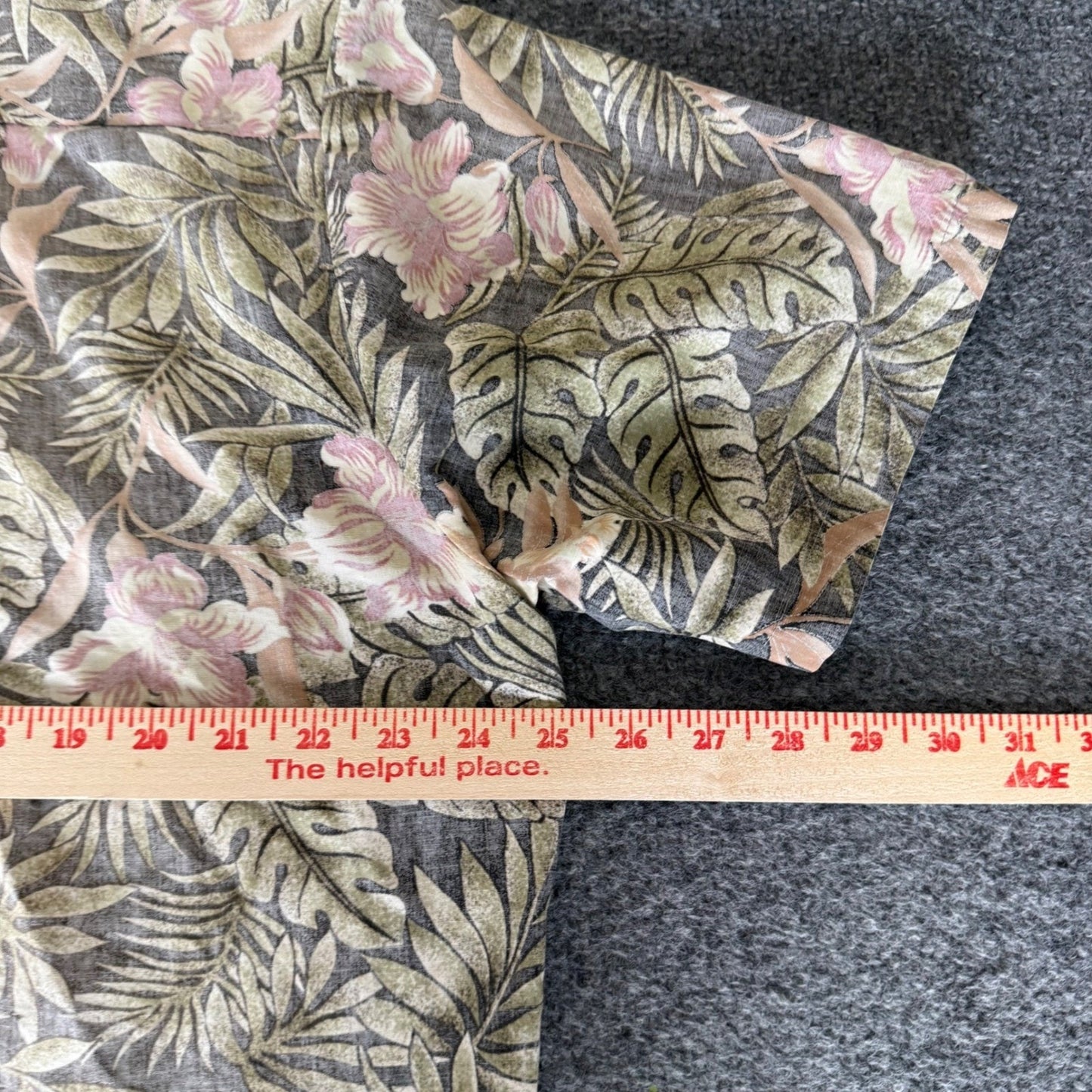 Tori Richard Mens Large Hawaiian Shirt Cotton Reverse Print Floral Aloha Beach