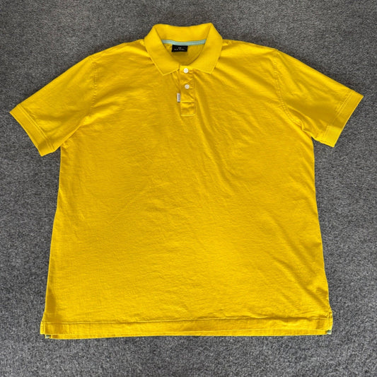Paul Smith Polo Shirt Men XXL Yellow Short Sleeve Casual Designer Fashion Preppy
