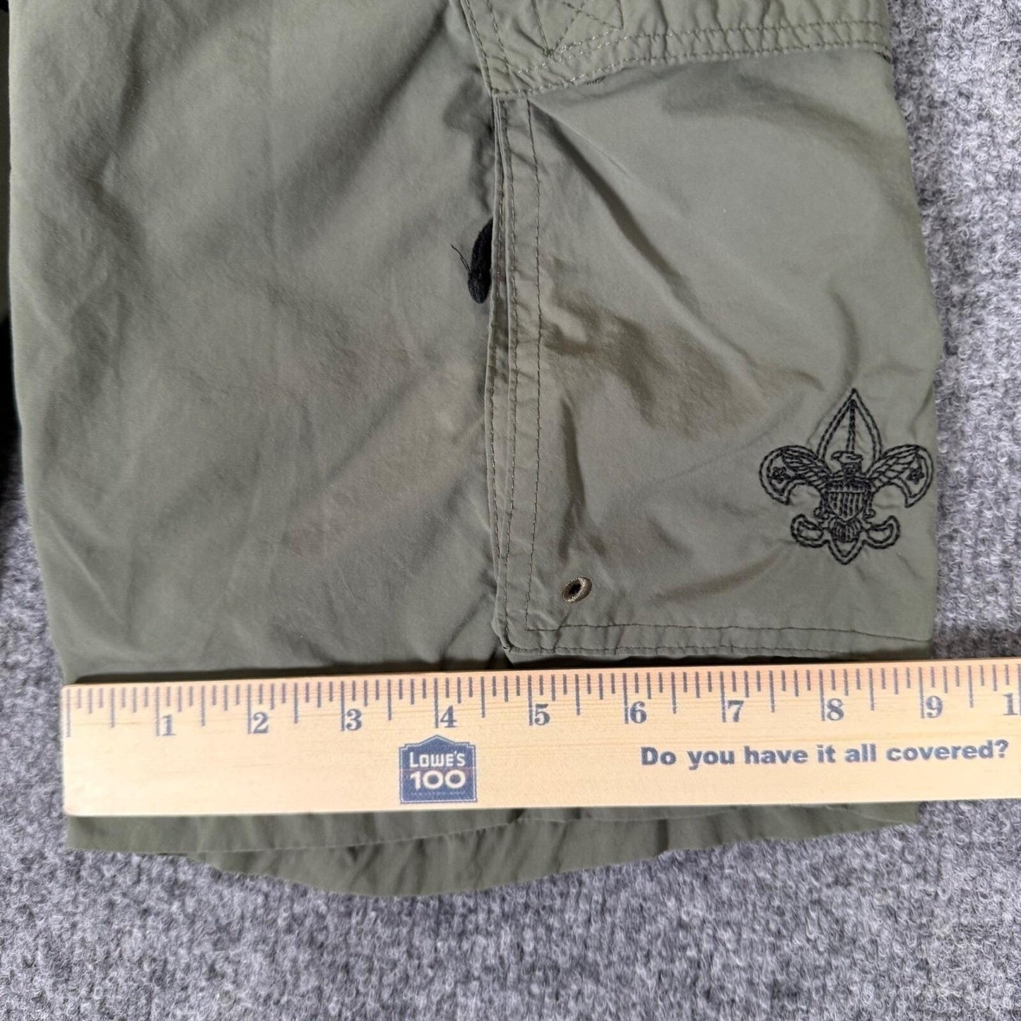 Scouting America Uniform Shorts Youth XL Green Boy Scouts Outdoor Utility Hiking