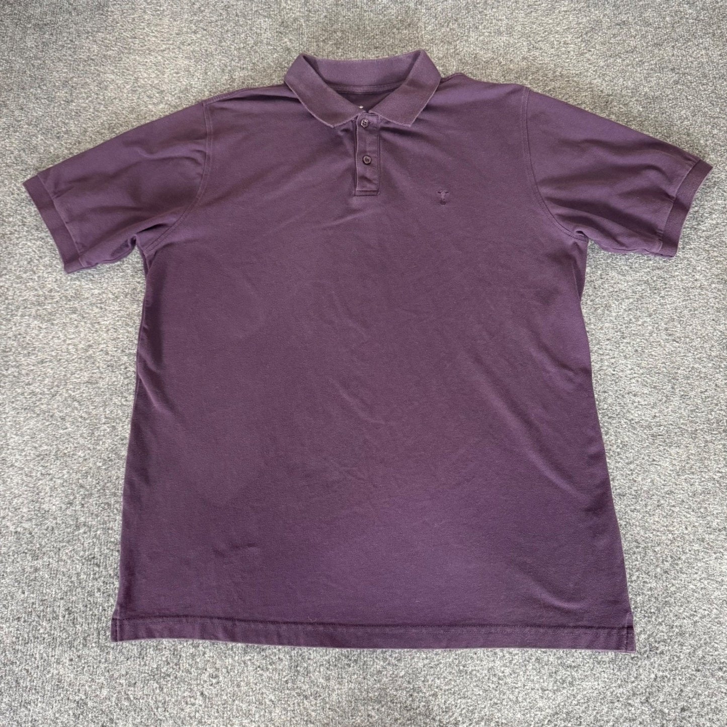 American Tall Mens Large LT Purple Polo Shirt Short Sleeve Casual Classic Cotton