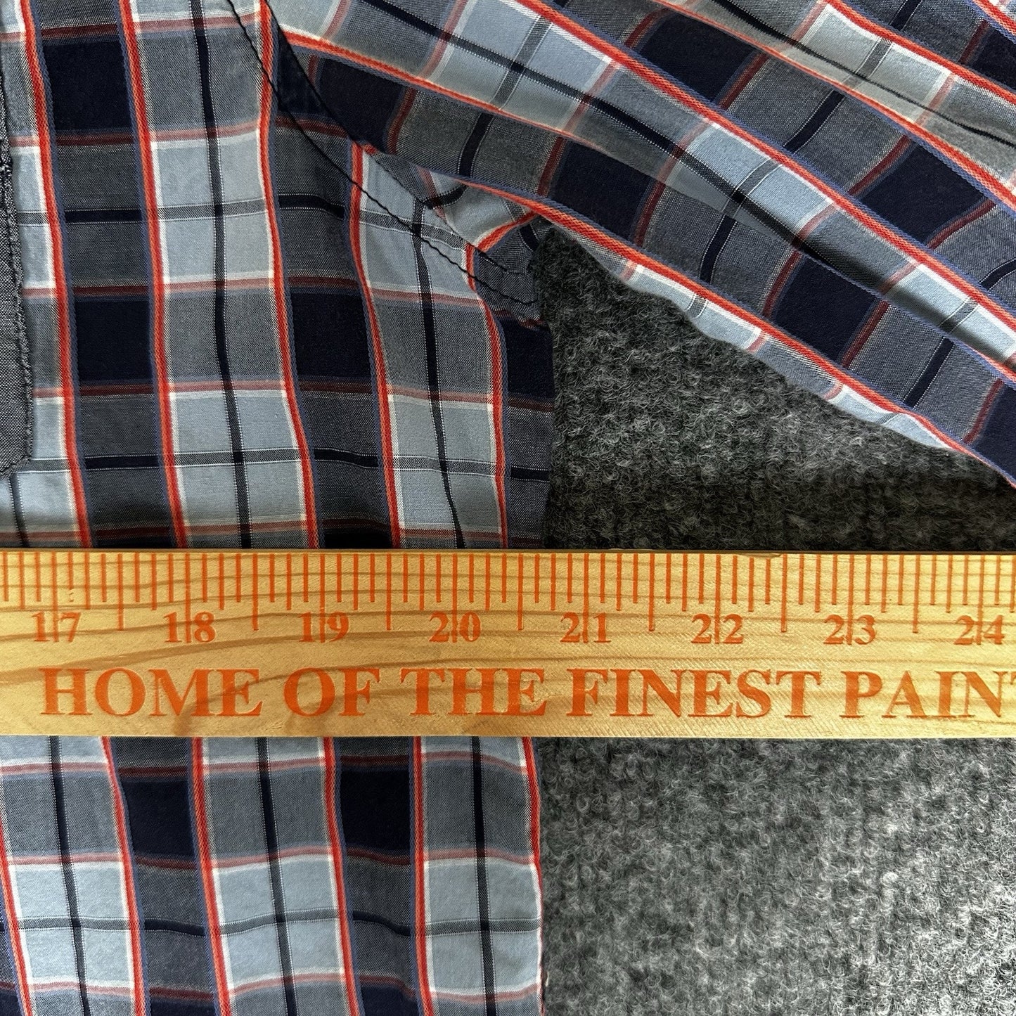 7 Diamonds Shirt Men Large Blue Plaid Long Sleeve Button Up Casual Pockets Adult