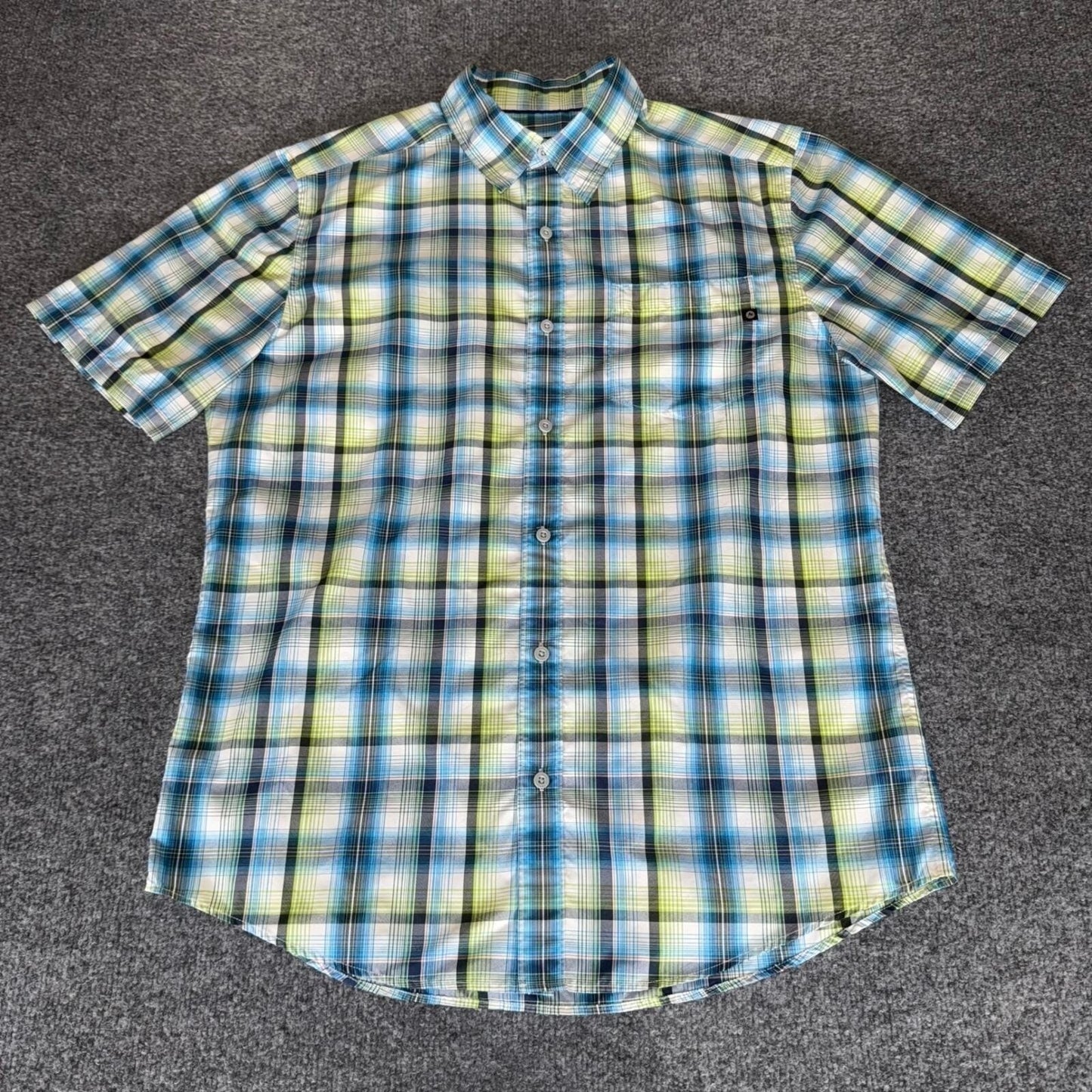 Marmot Shirt Mens Medium Plaid Button Up Outdoor Hiking Short Sleeve Lightweight