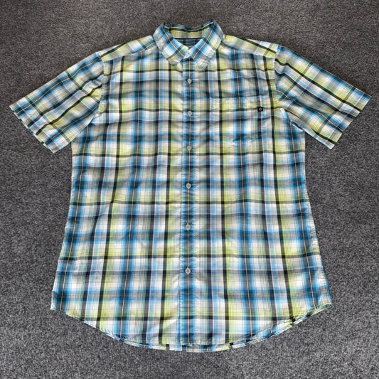 Marmot Shirt Mens Medium Plaid Button Up Outdoor Hiking Short Sleeve Lightweight