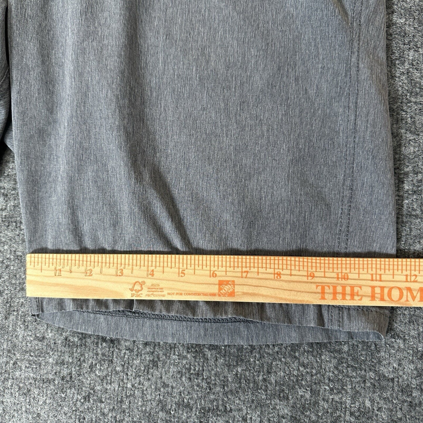 Linksoul Shorts Mens 40 Grey Solid Chino 9.5” Golf High Rise Casual Adult