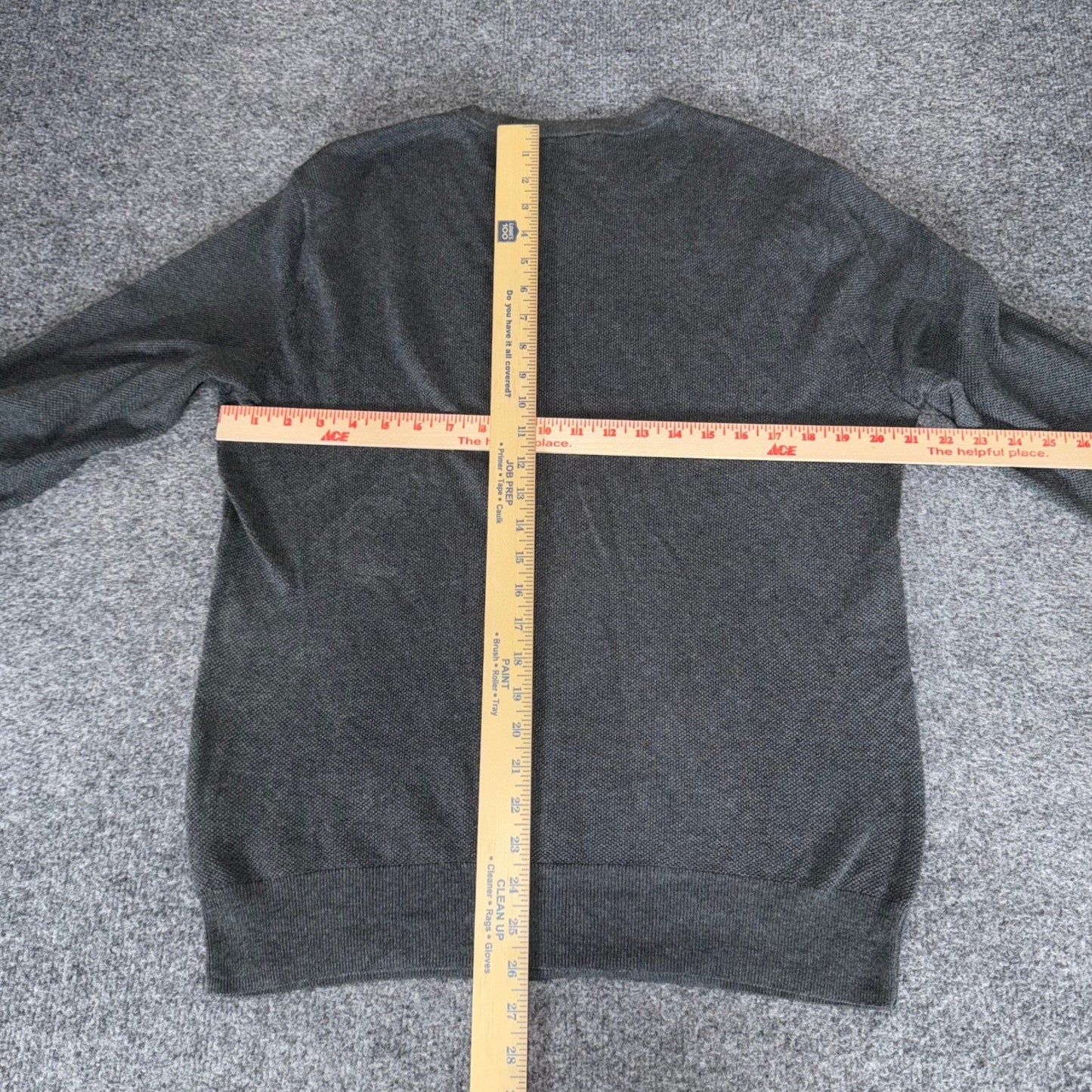 J.Crew Mens Medium Gray Textured Cotton Crewneck Sweater Classic Pullover Knit