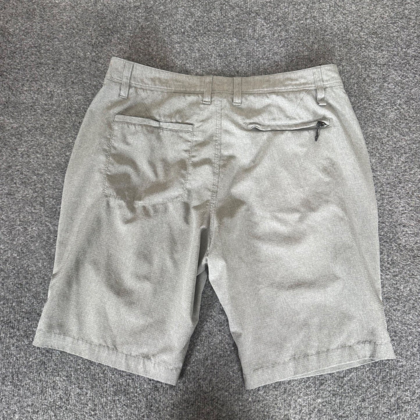7 Diamonds Polymuse Performance Chino Shorts Mens 32 Grey Golf Activewear Casual