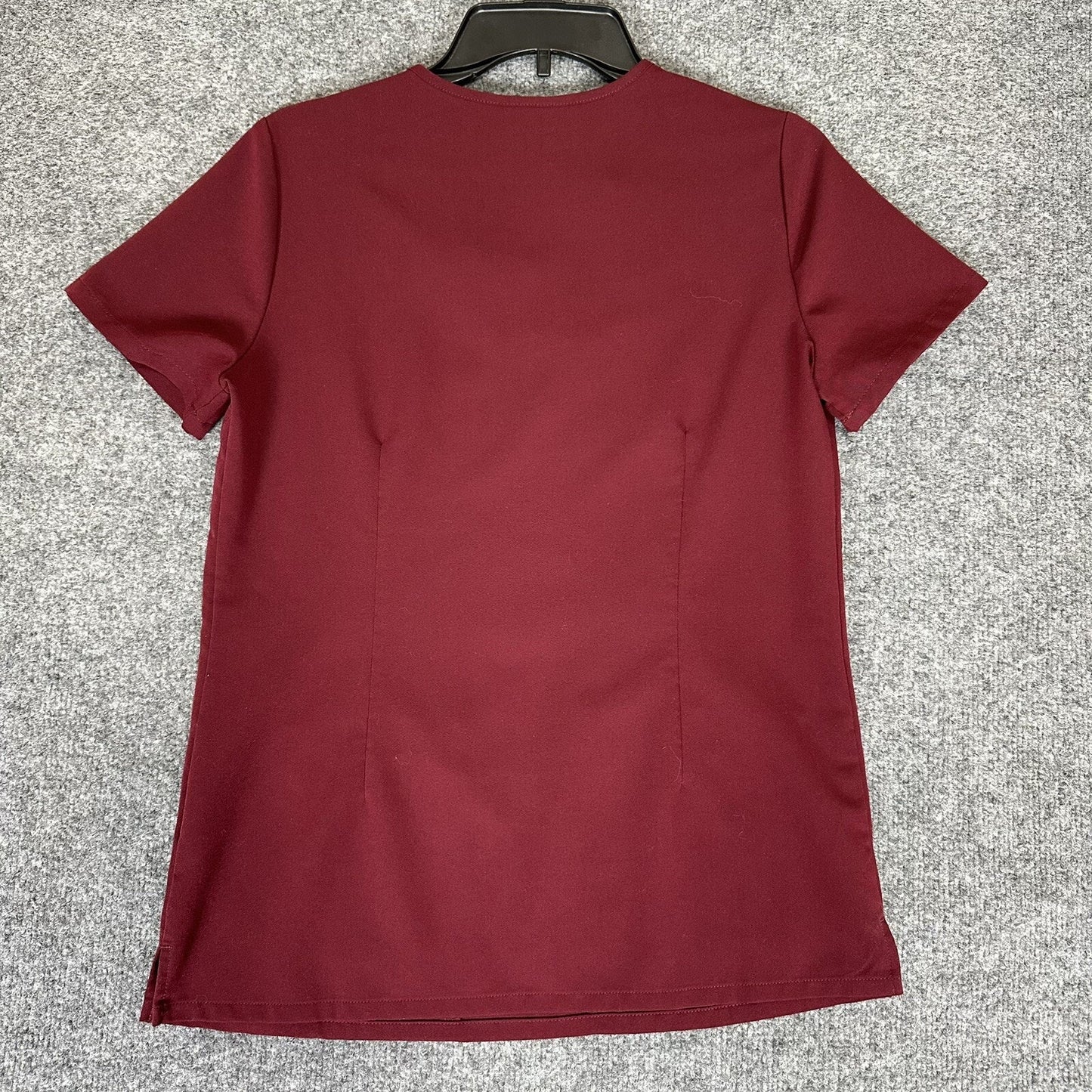 Figs Casma 3 Pocket Scrub Top Womens XS Burgundy Short Sleeve Medical Work Shirt
