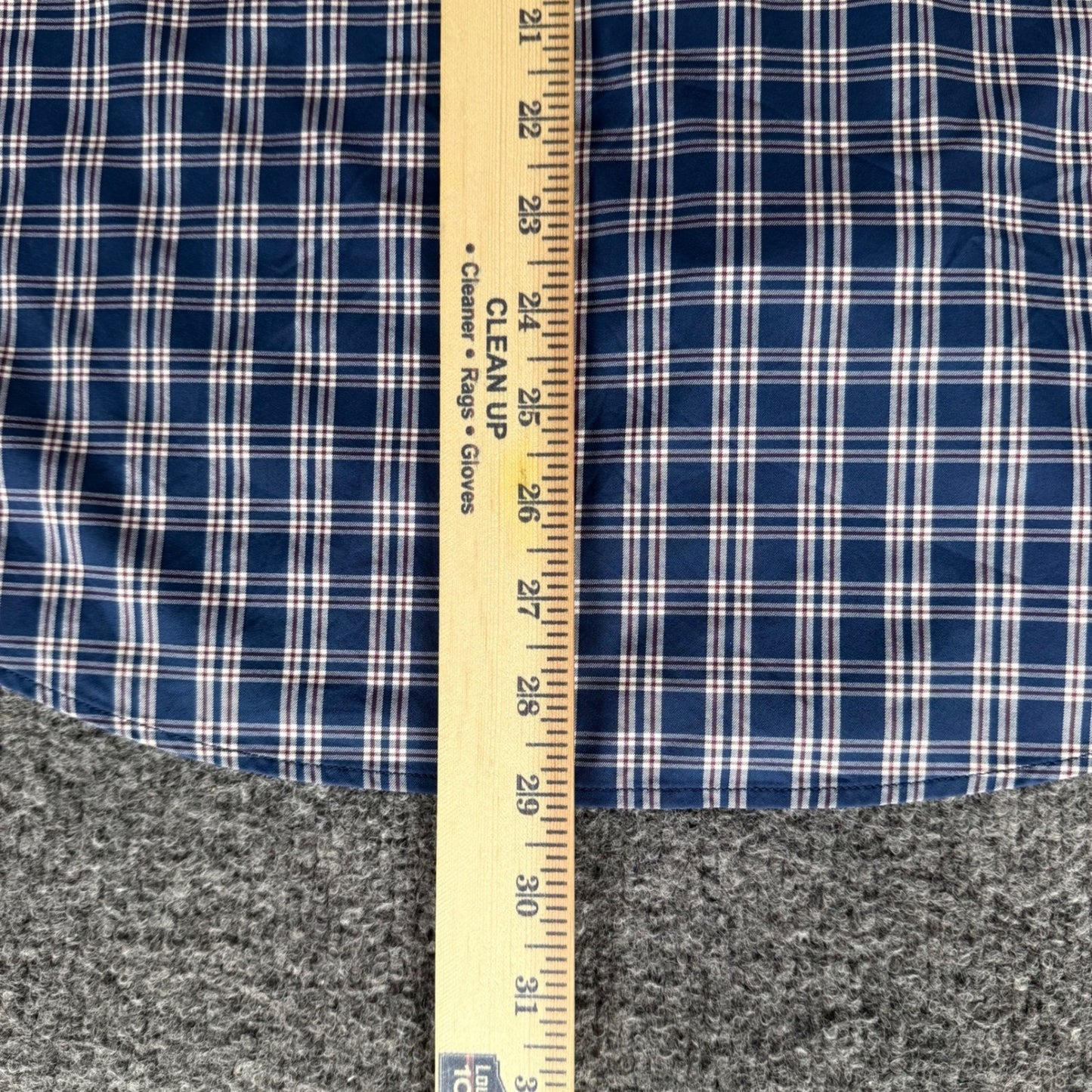 UNTUCKit Shirt Mens XL Slim Fit Blue Plaid Long Sleeve Button Up Stretch Casual