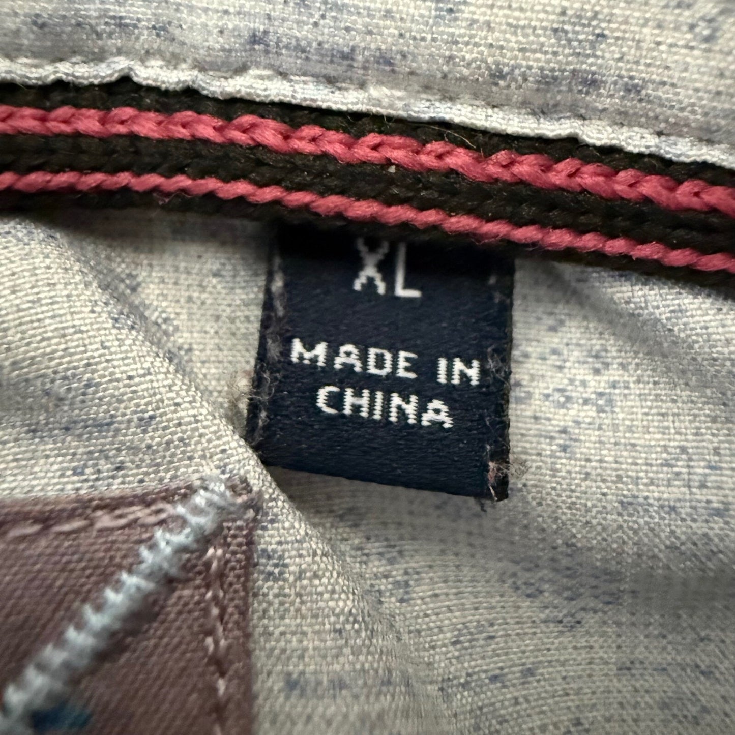 7 Diamonds 4 Way Stretch Button Up Shirt Crane Bird Print Stretch Purple Mens XL