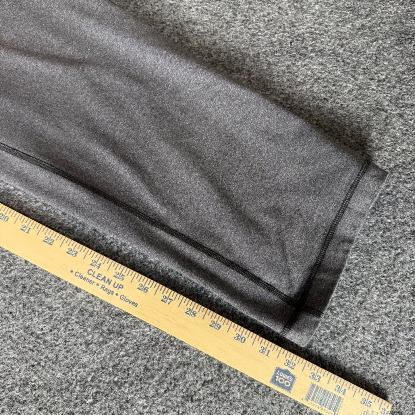 Lululemon Mens Heathered Gray Wide Leg Athletic Yoga Lounge Pants 32x32 Casual