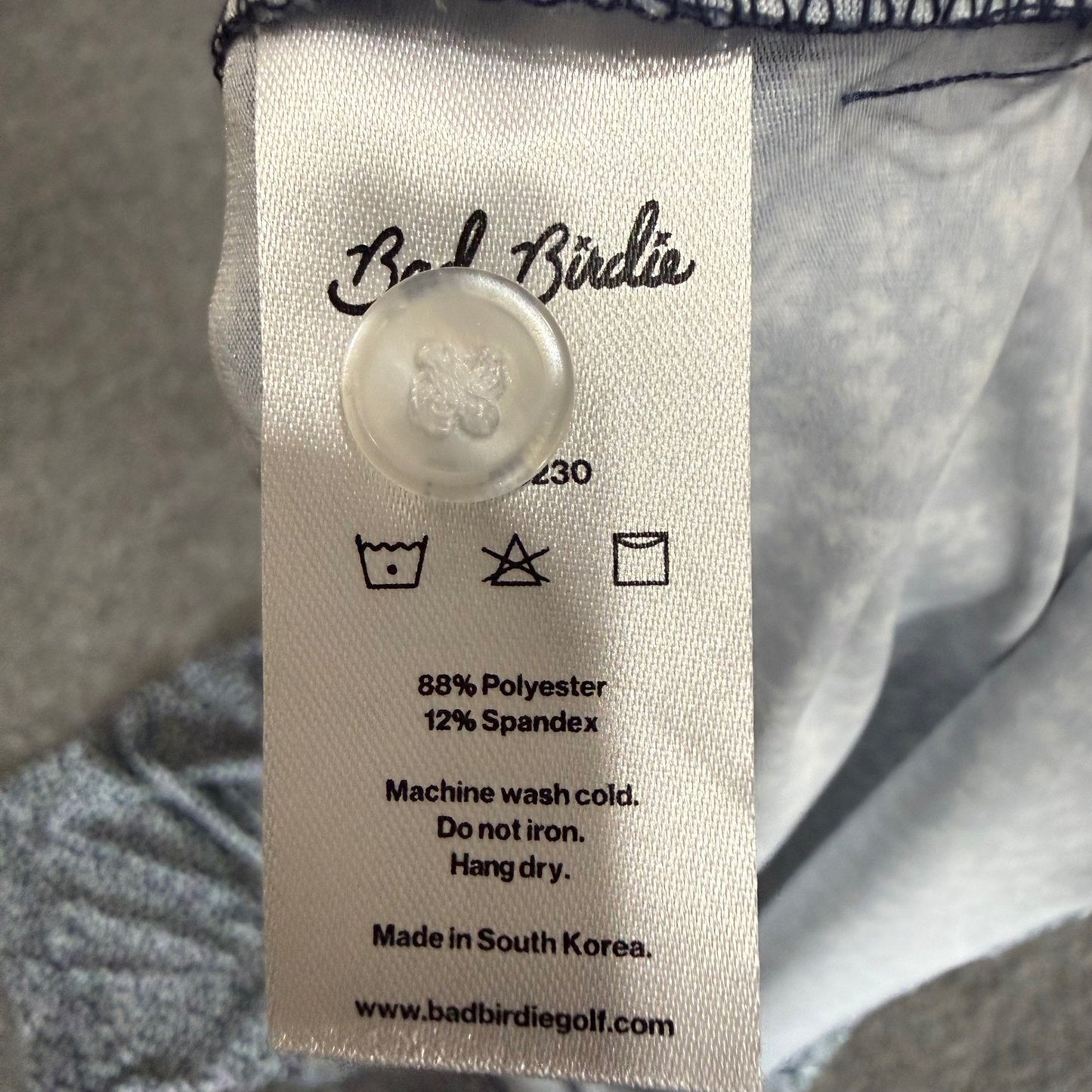 Bad Birdie Golf Polo Shirt Mens Medium Floral Short Sleeve Performance Athletic