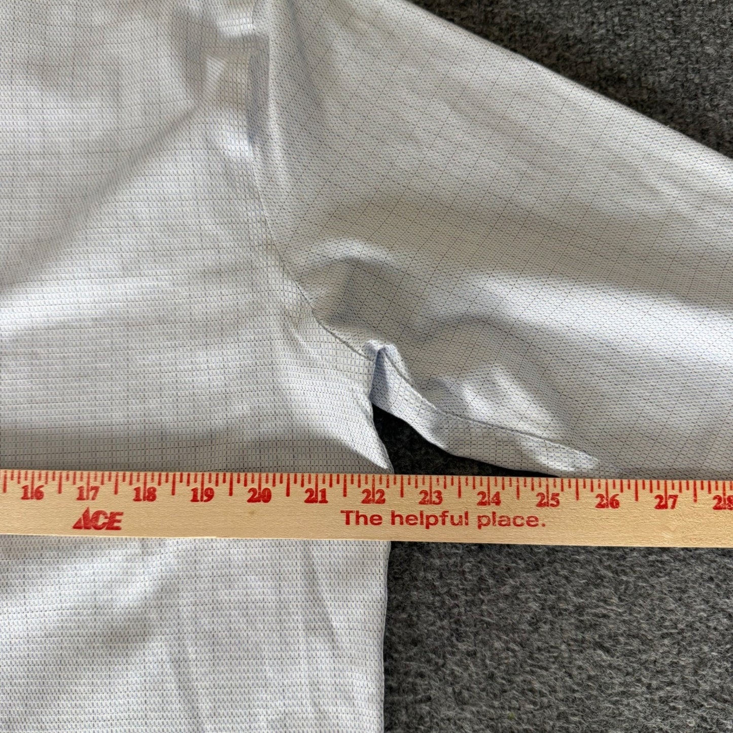 Twillory Men Safe Cotton Non-Iron Tailored Fit Dress Shirt Blue White 16.5 32/33