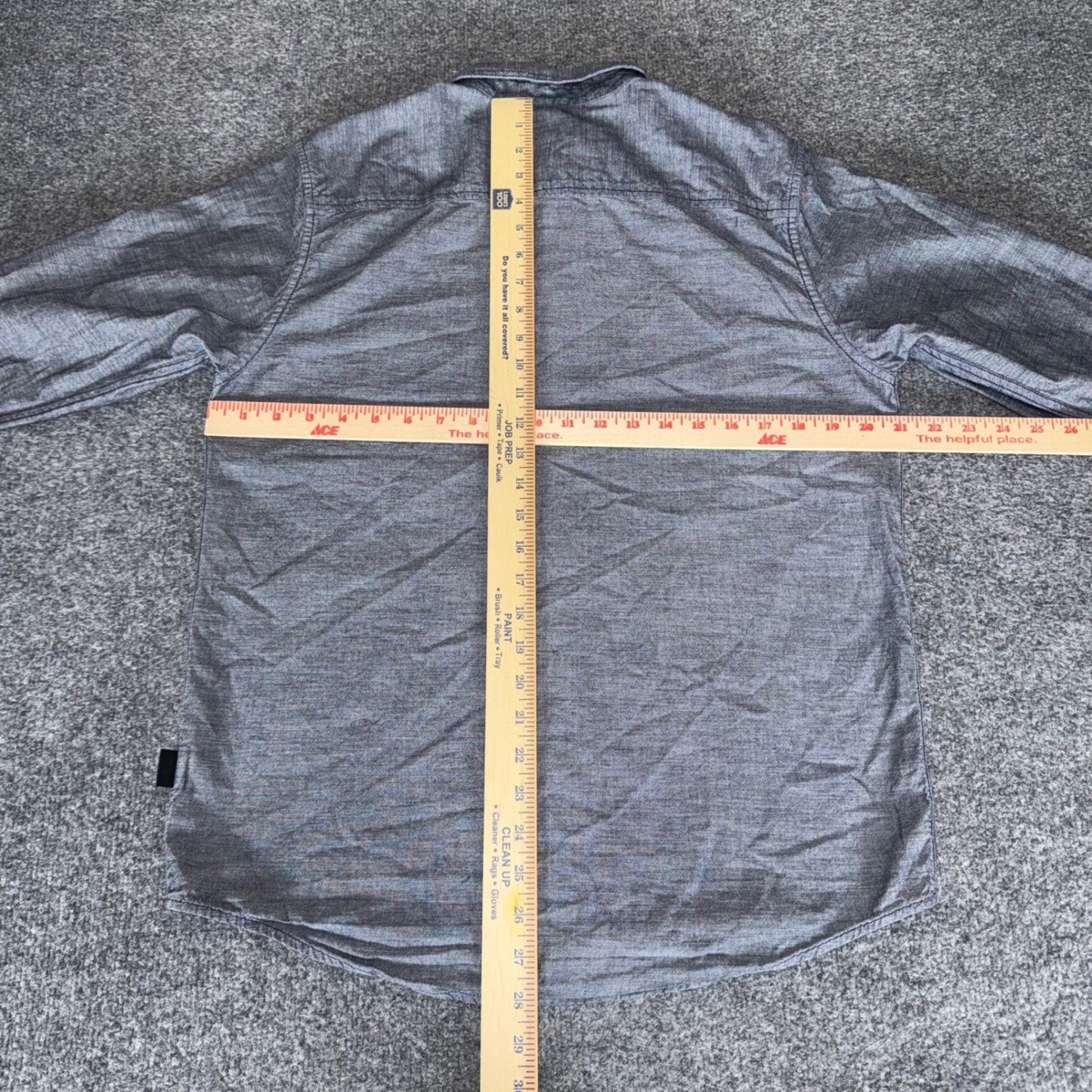 Patagonia Bluffside Shirt Men Medium Blue Organic Cotton Button Down Long Sleeve